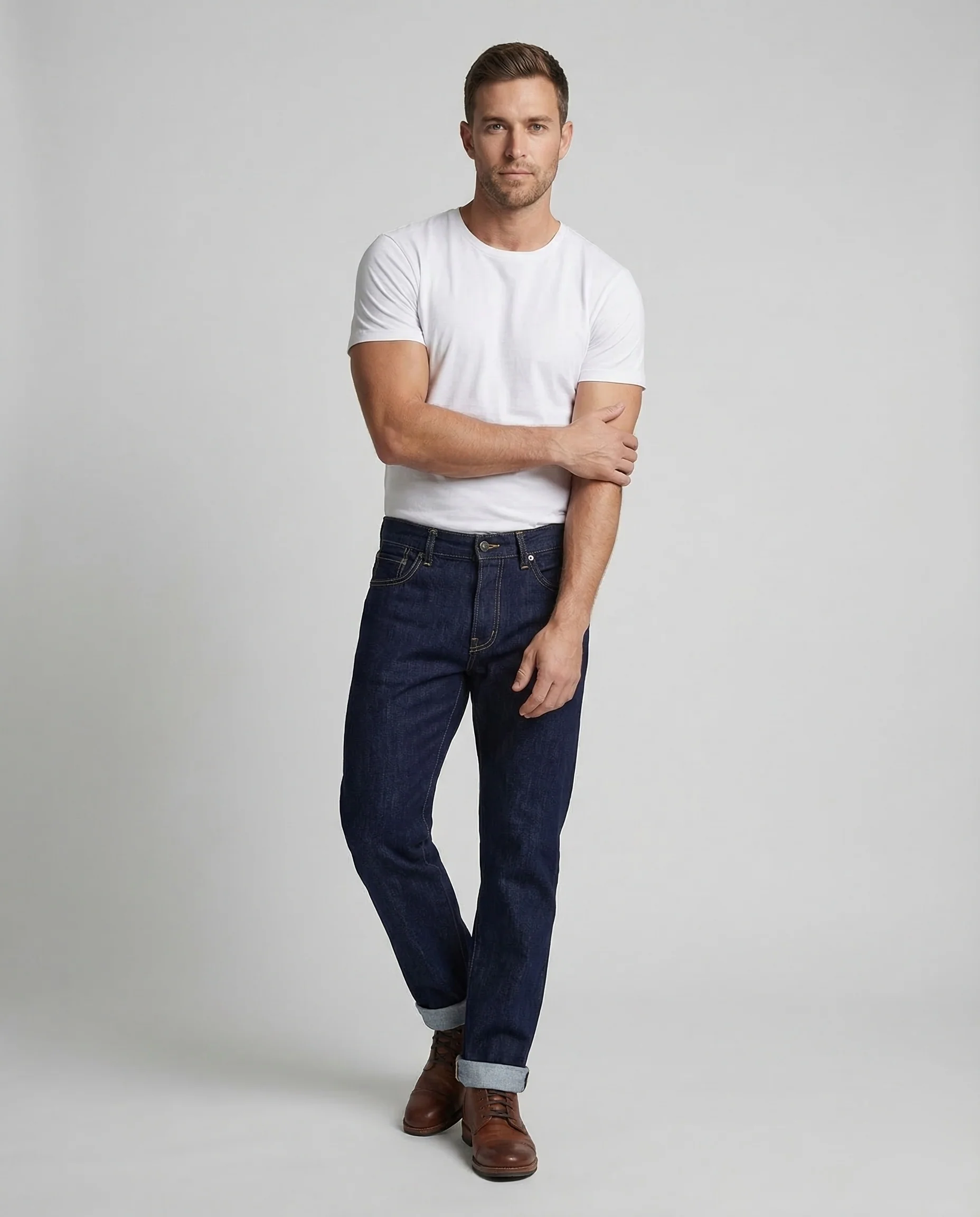 Herren Jeans Raw Denim