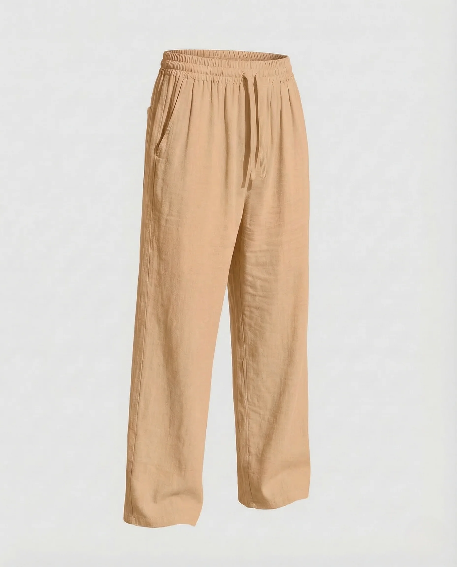 Herren Leinenhose Weit Elastischer Bund - Image 11