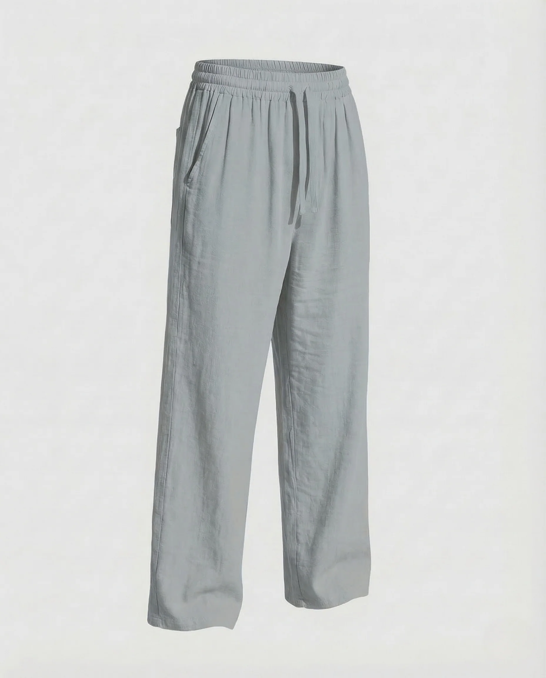 Herren Leinenhose Weit Elastischer Bund - Image 12