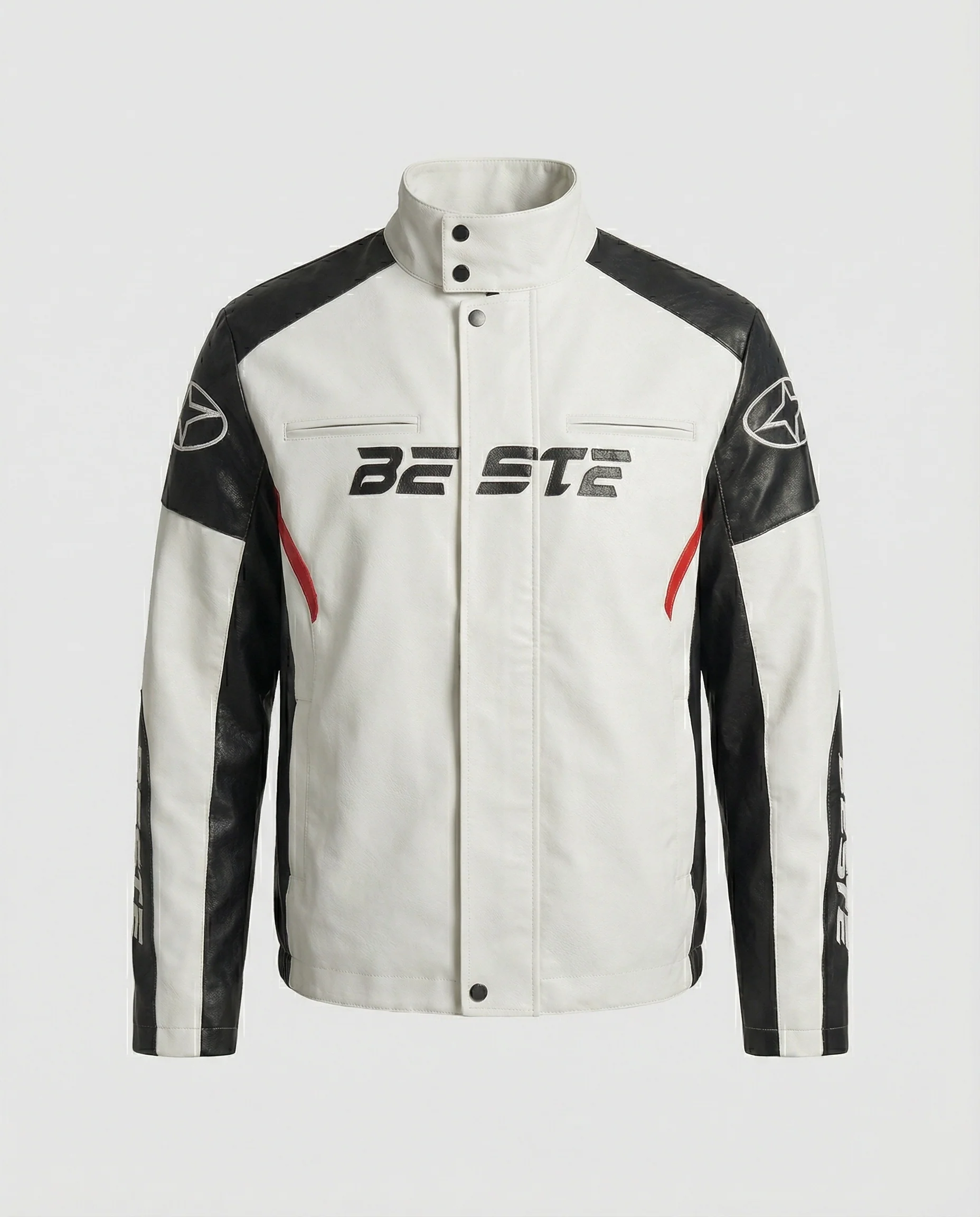 Herren Racing Bikerjacke Kunstleder - Image 2