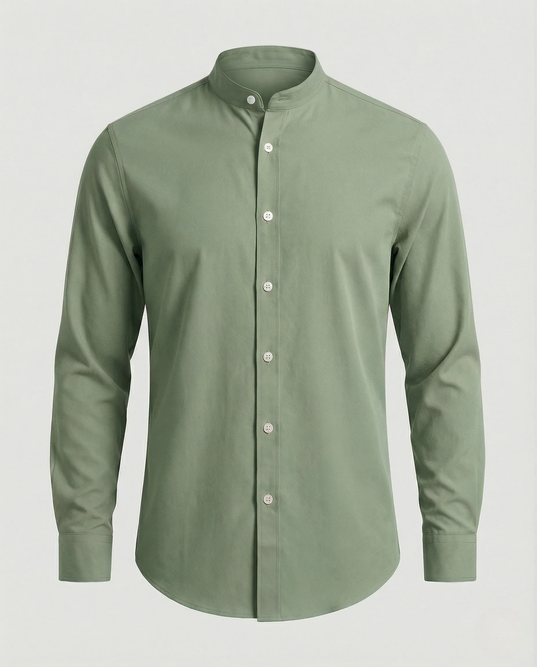 Stehkragenhemd Slim Fit Herren - Image 13