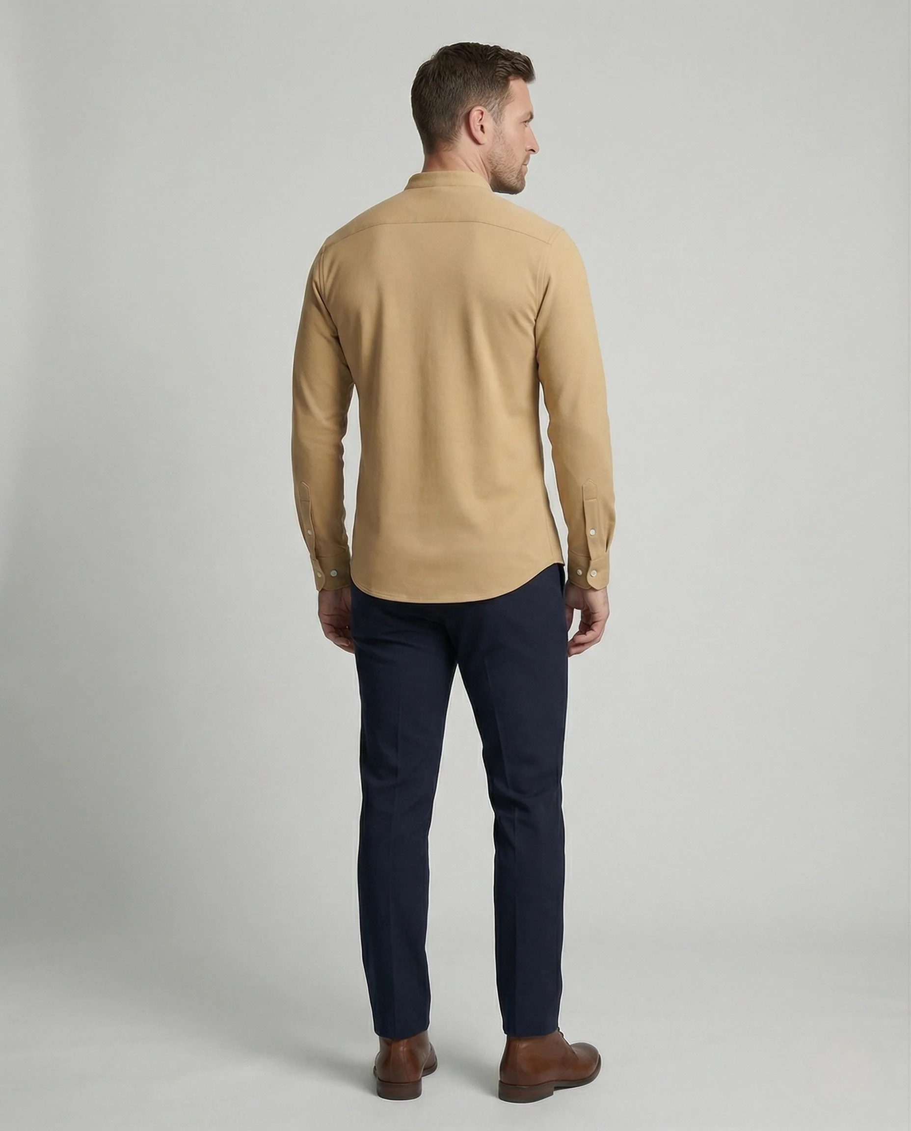 Stehkragenhemd Slim Fit Herren - Image 3