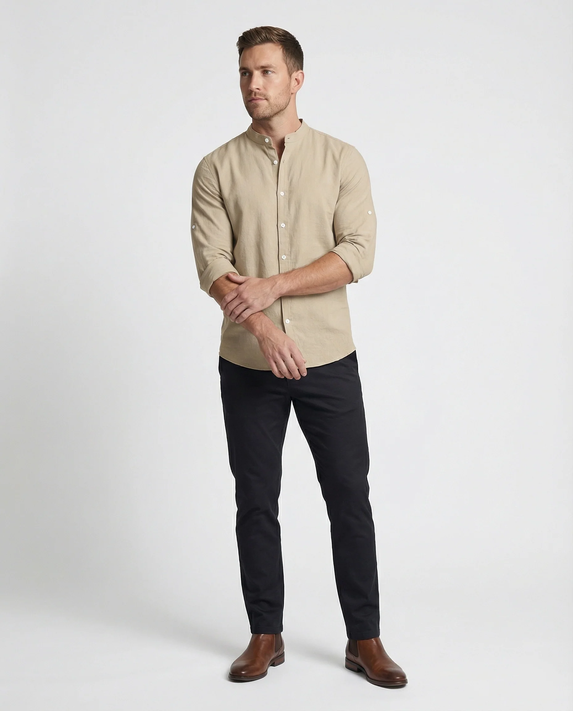 Herren Stehkragenhemd Regular Fit - Image 8