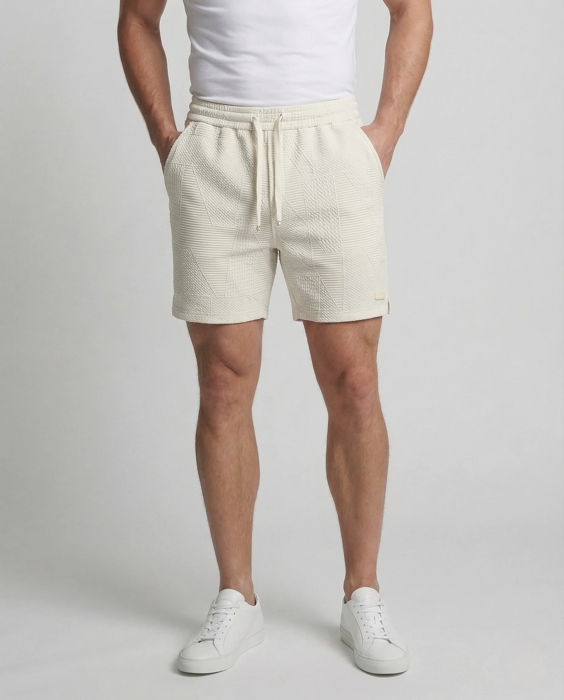 Herren Joggingshorts Struktur Elastikbund - Image 2