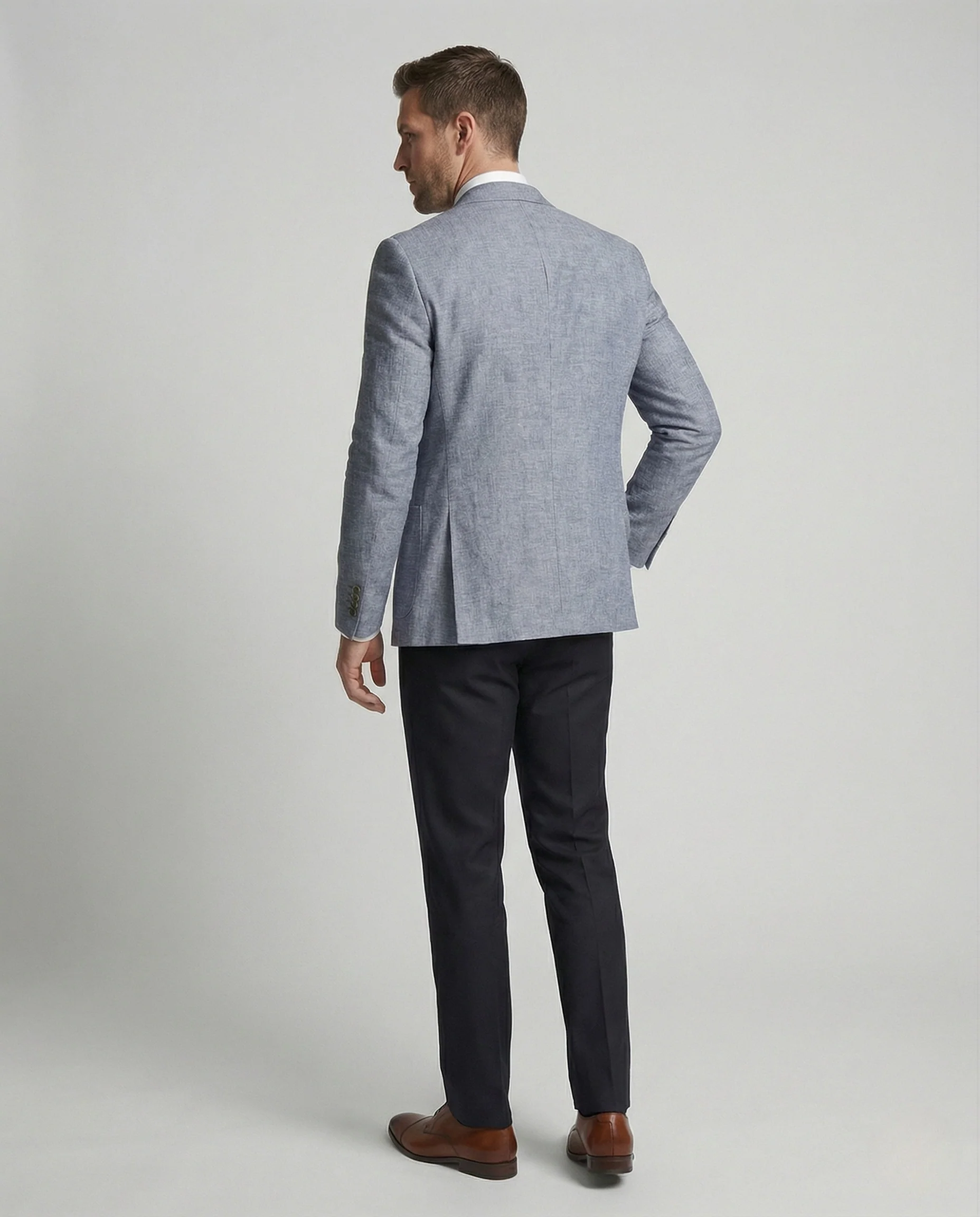 Jersey Sakko Strukturiert Slim Herren - Image 3