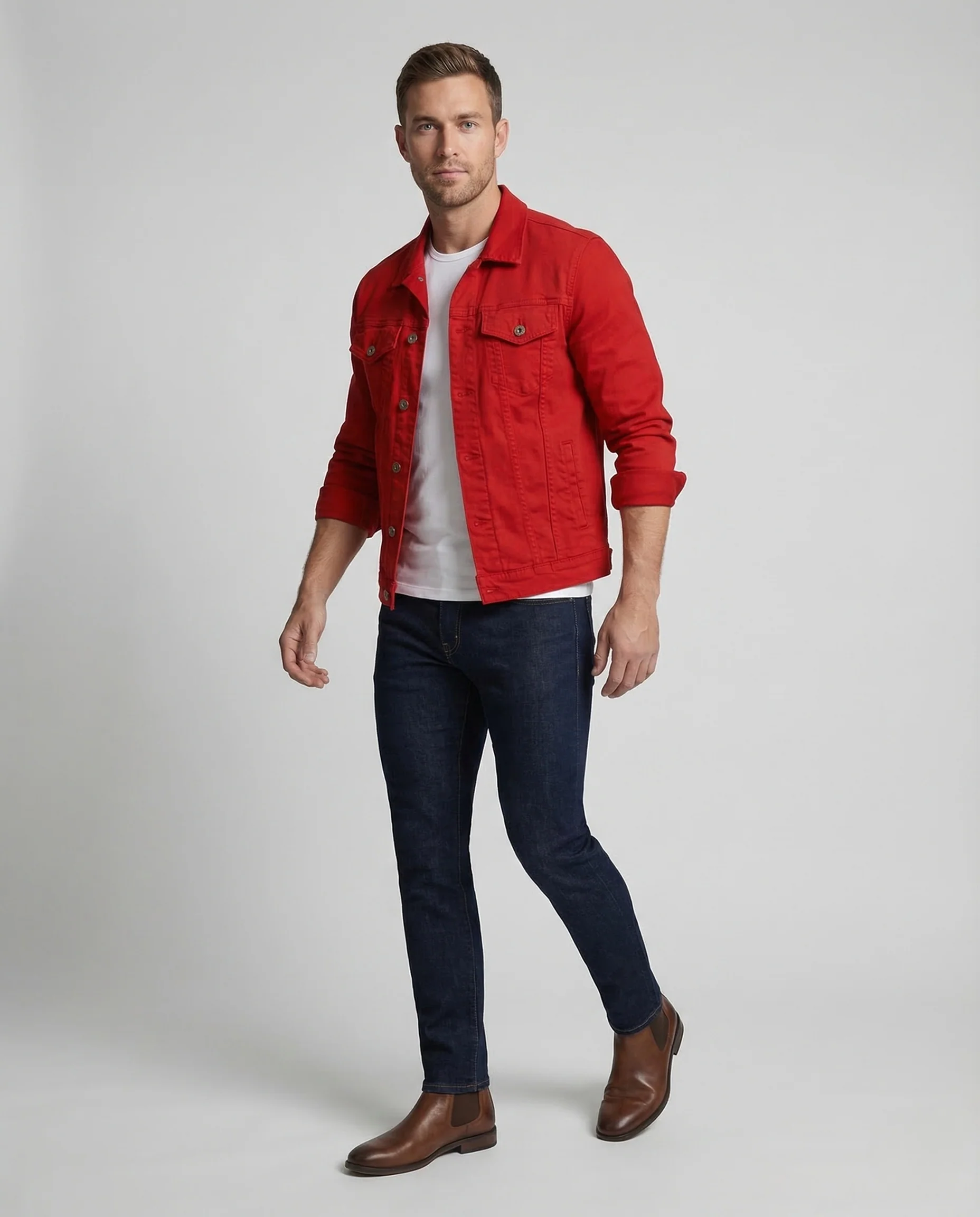 Herren Jeansjacke Trucker Stretch