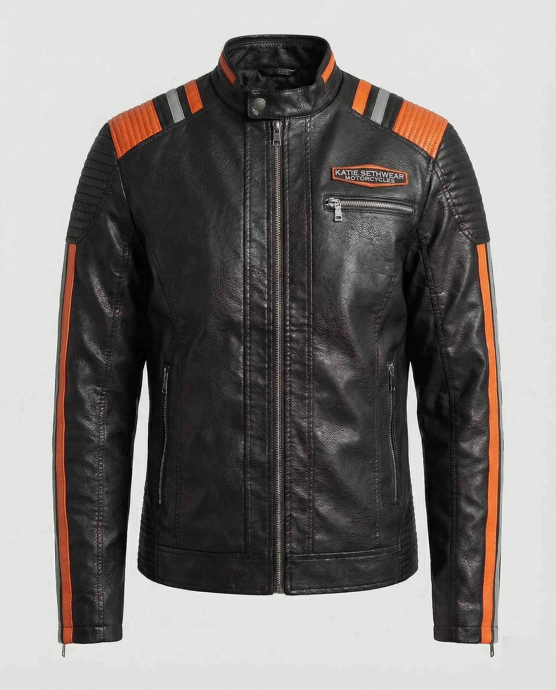 Herren Lederjacke Herren Biker - Image 2
