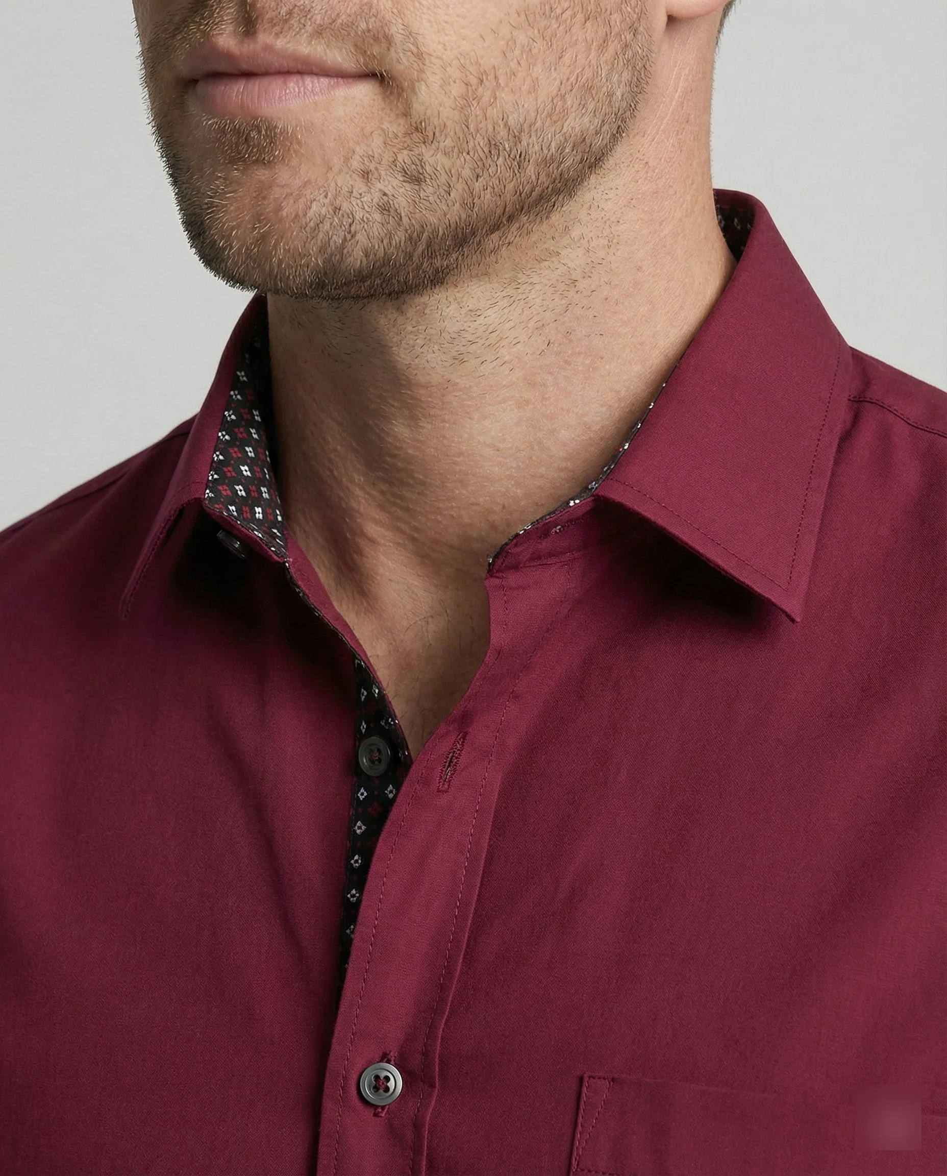 Herren Business Langarmhemd Tailliert - Image 2