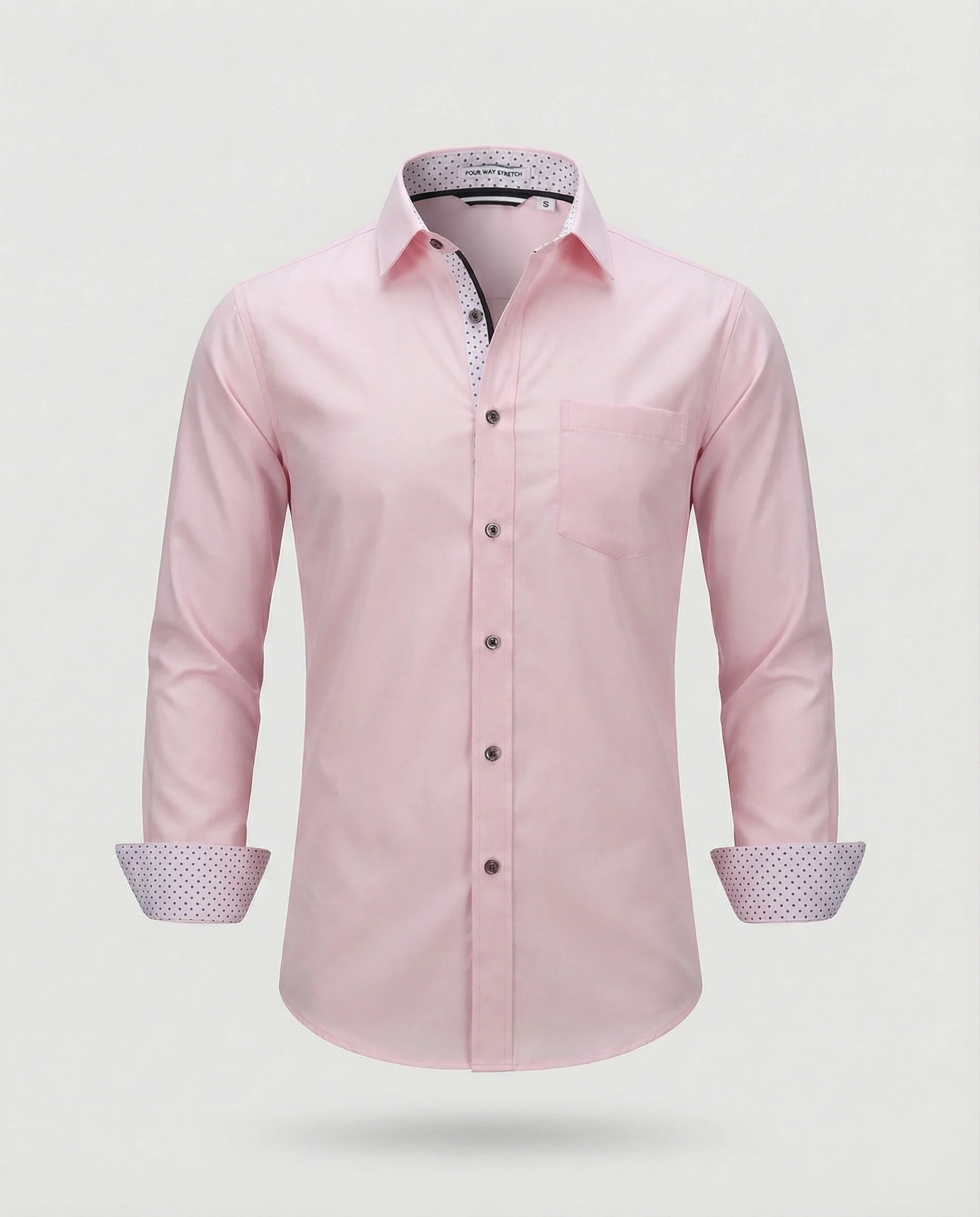 Herren Business Langarmhemd Tailliert - Image 7