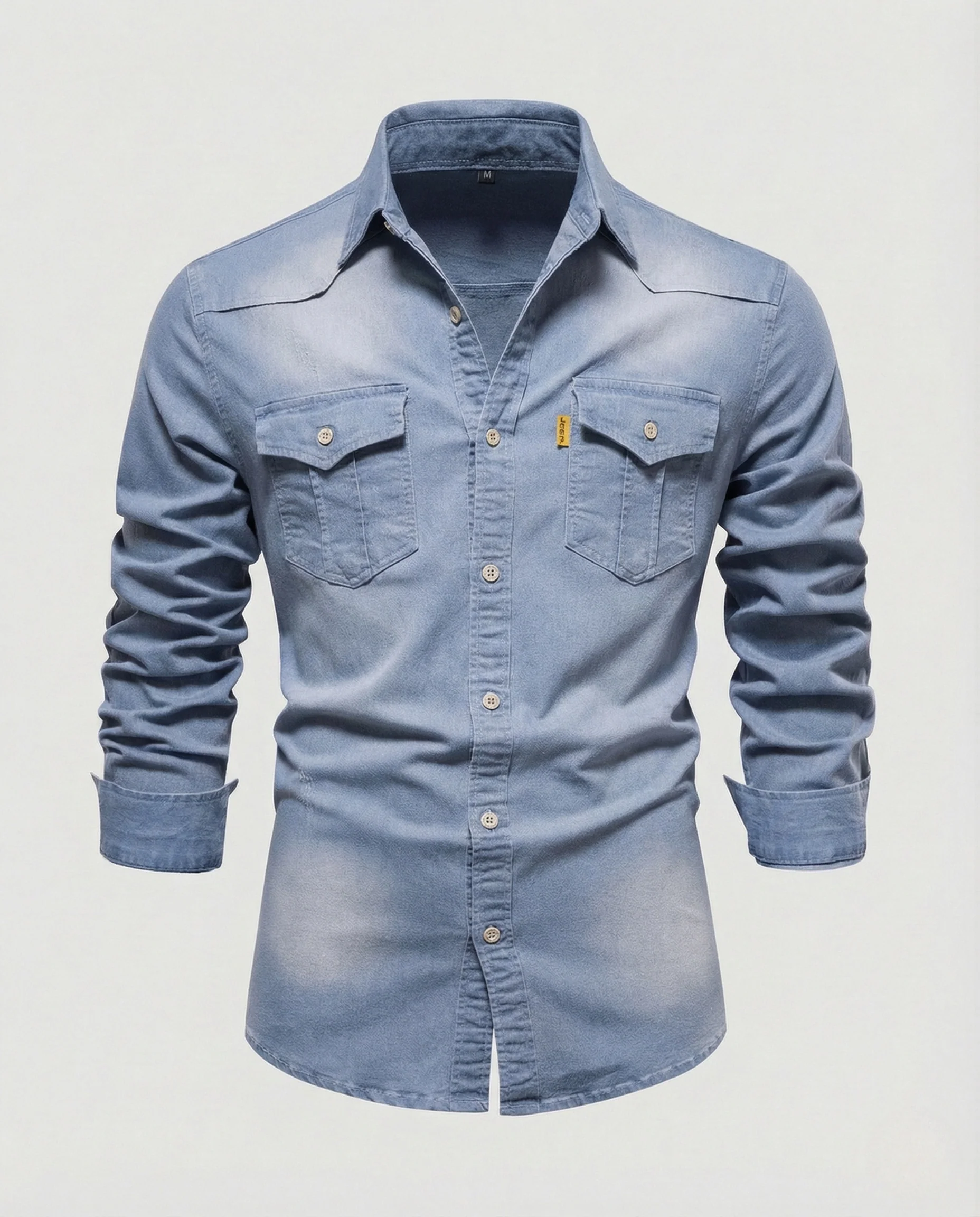 Herren Western Denim Hemd mit Brustklappen - Image 7