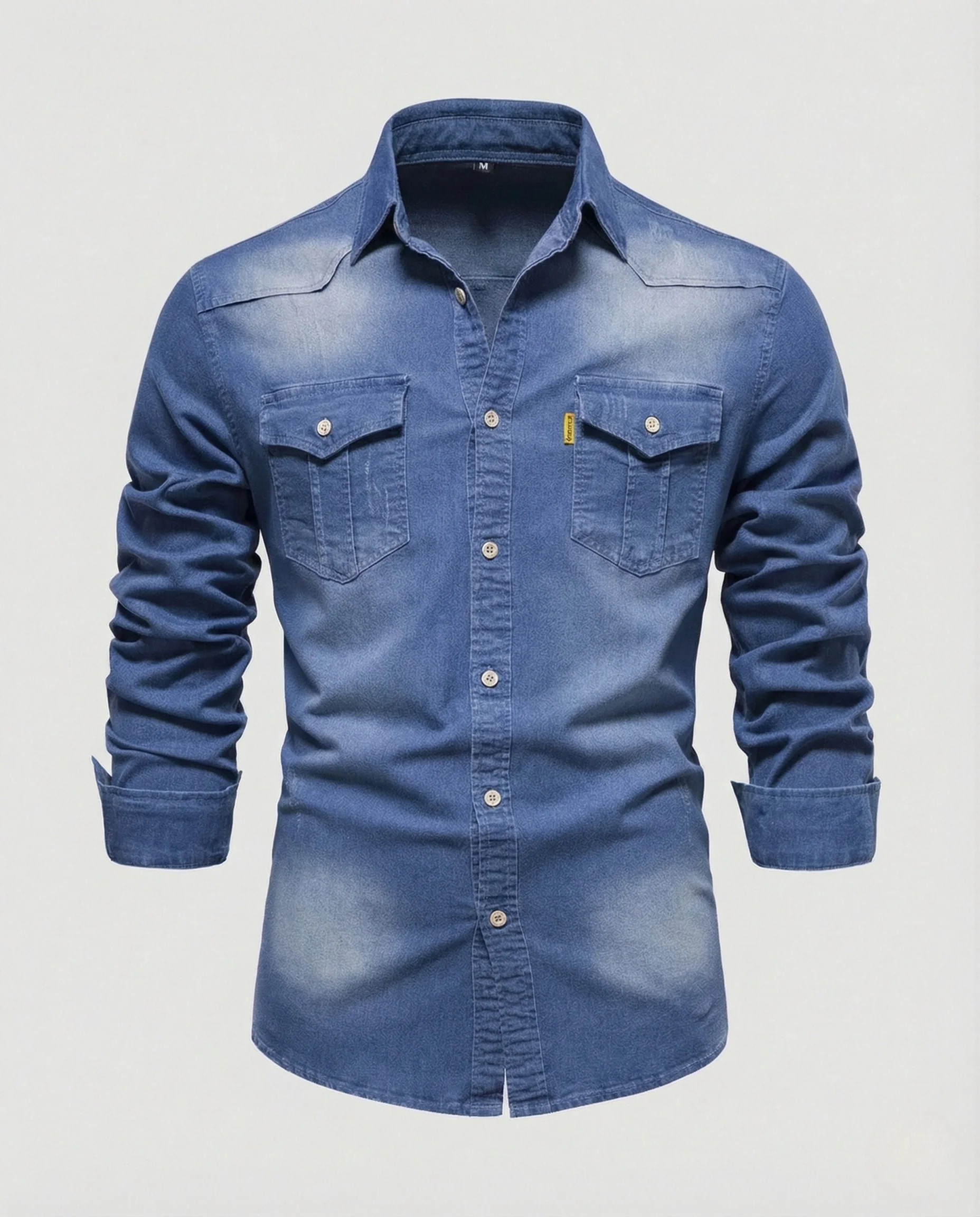 Herren Western Denim Hemd mit Brustklappen - Image 8