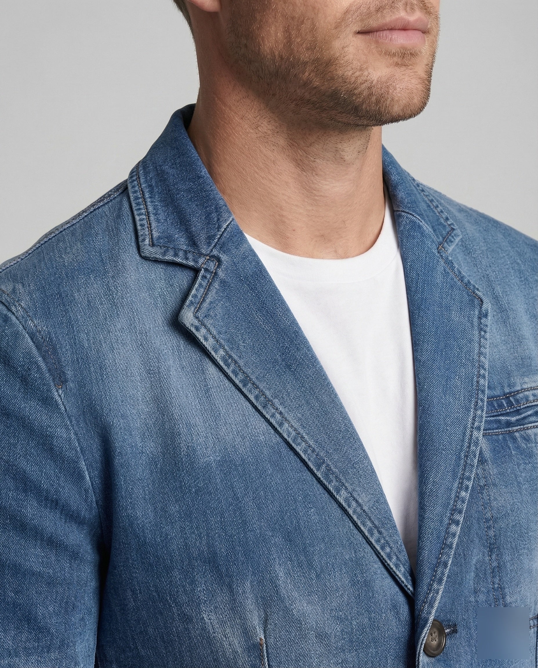 Herren Denim Sakko Casual - Image 3