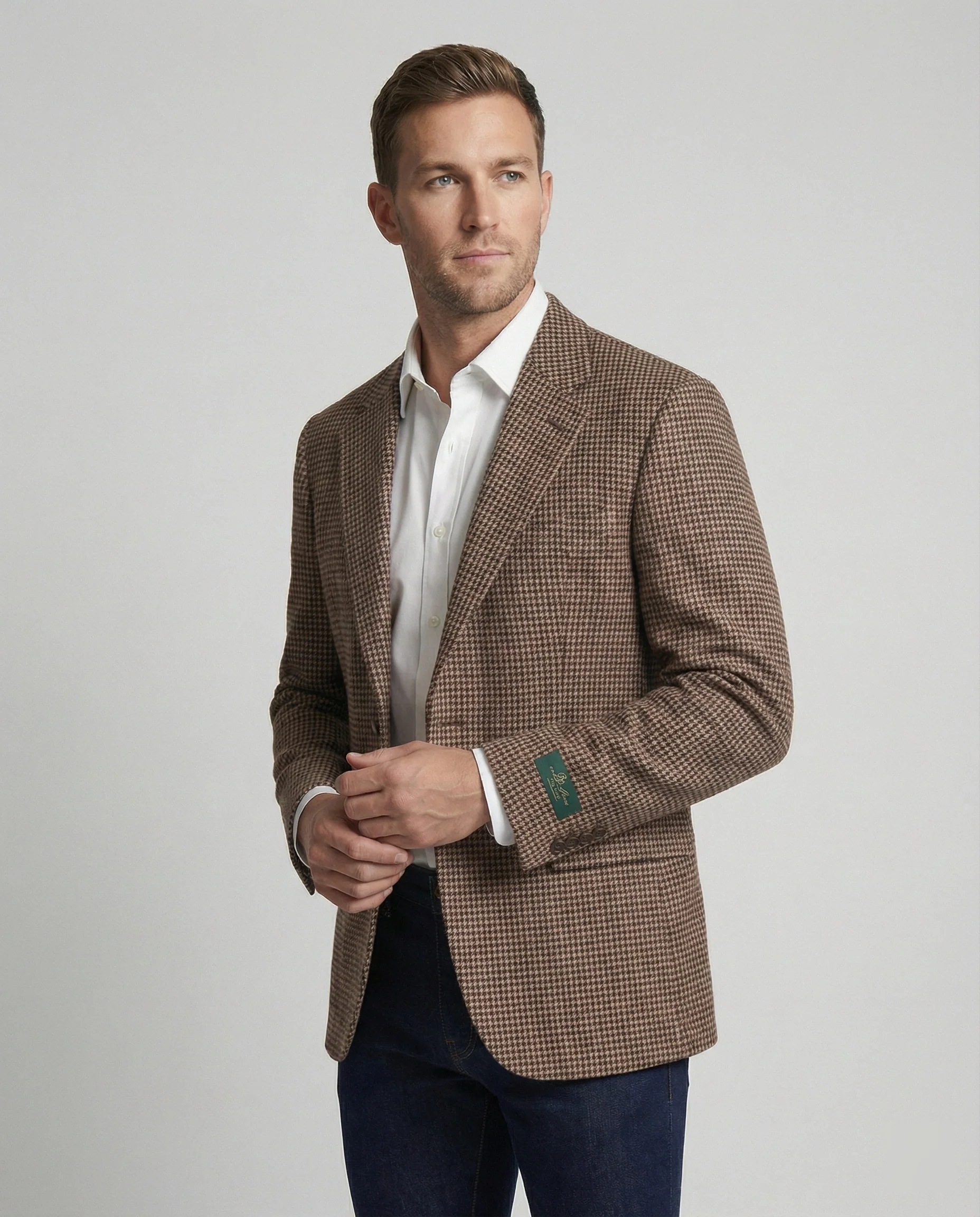 Herren Hahnentritt Sakko Slim Fit - Image 5