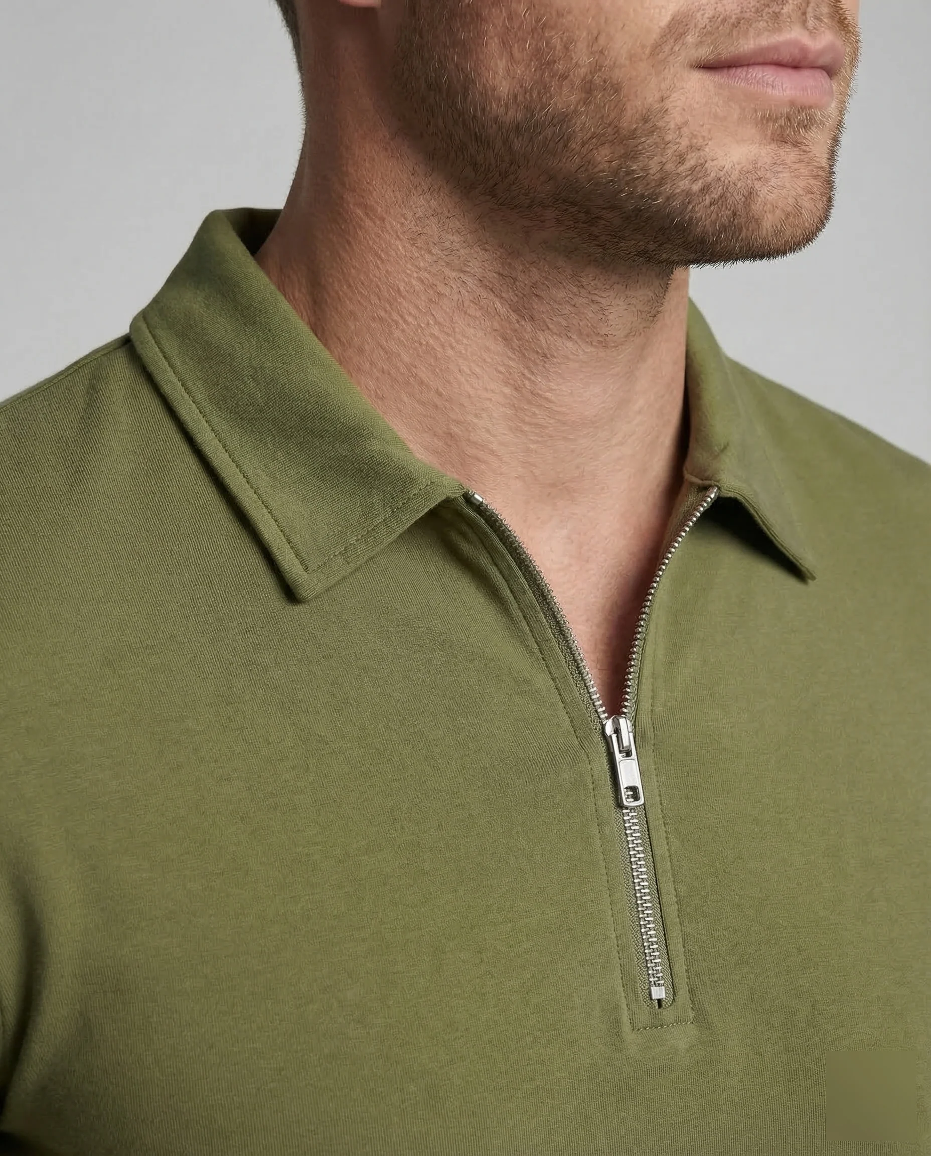 Herren Poloshirt Reißverschluss - Image 3