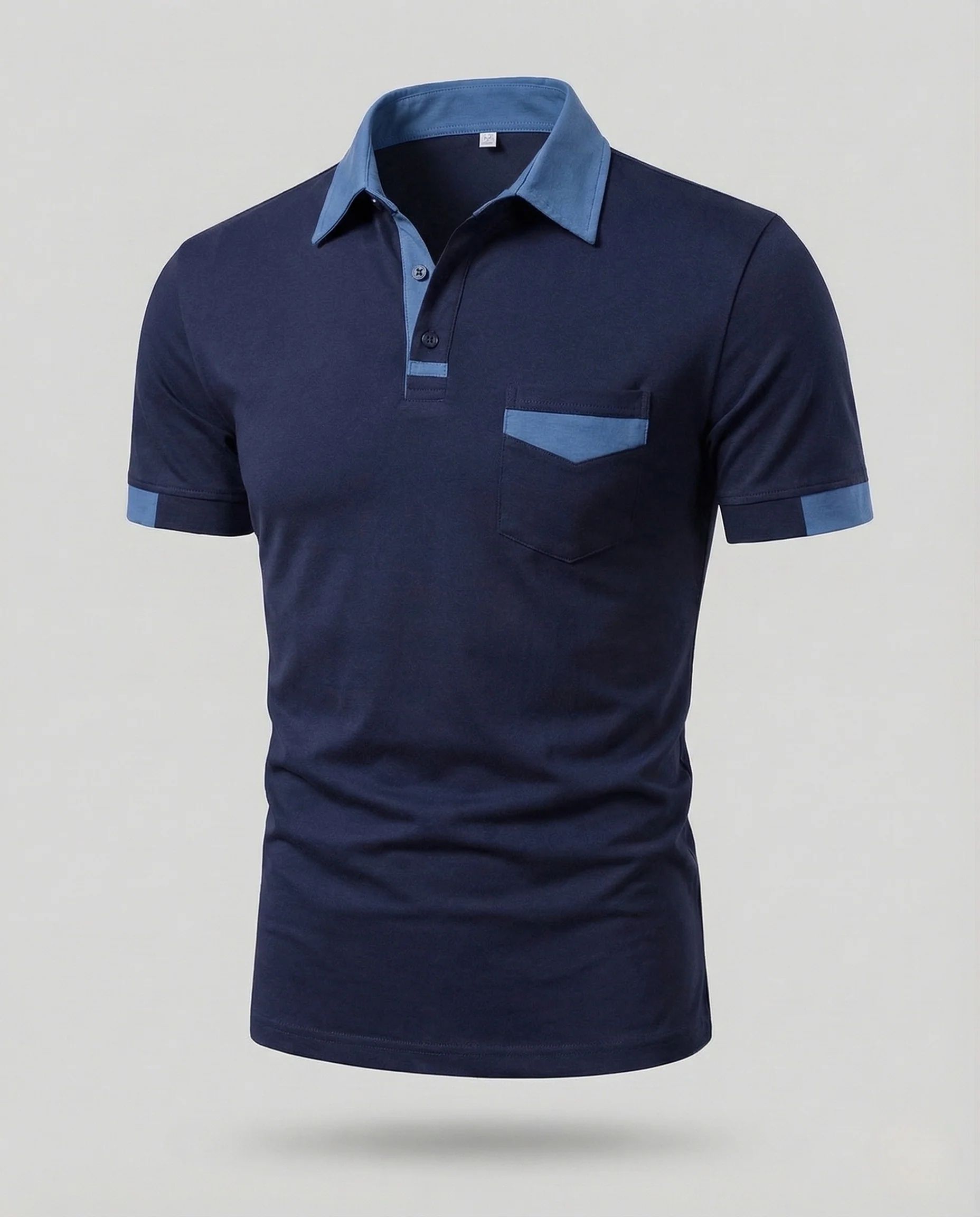 Herren Poloshirt Jersey Kontrastkragen - Image 10