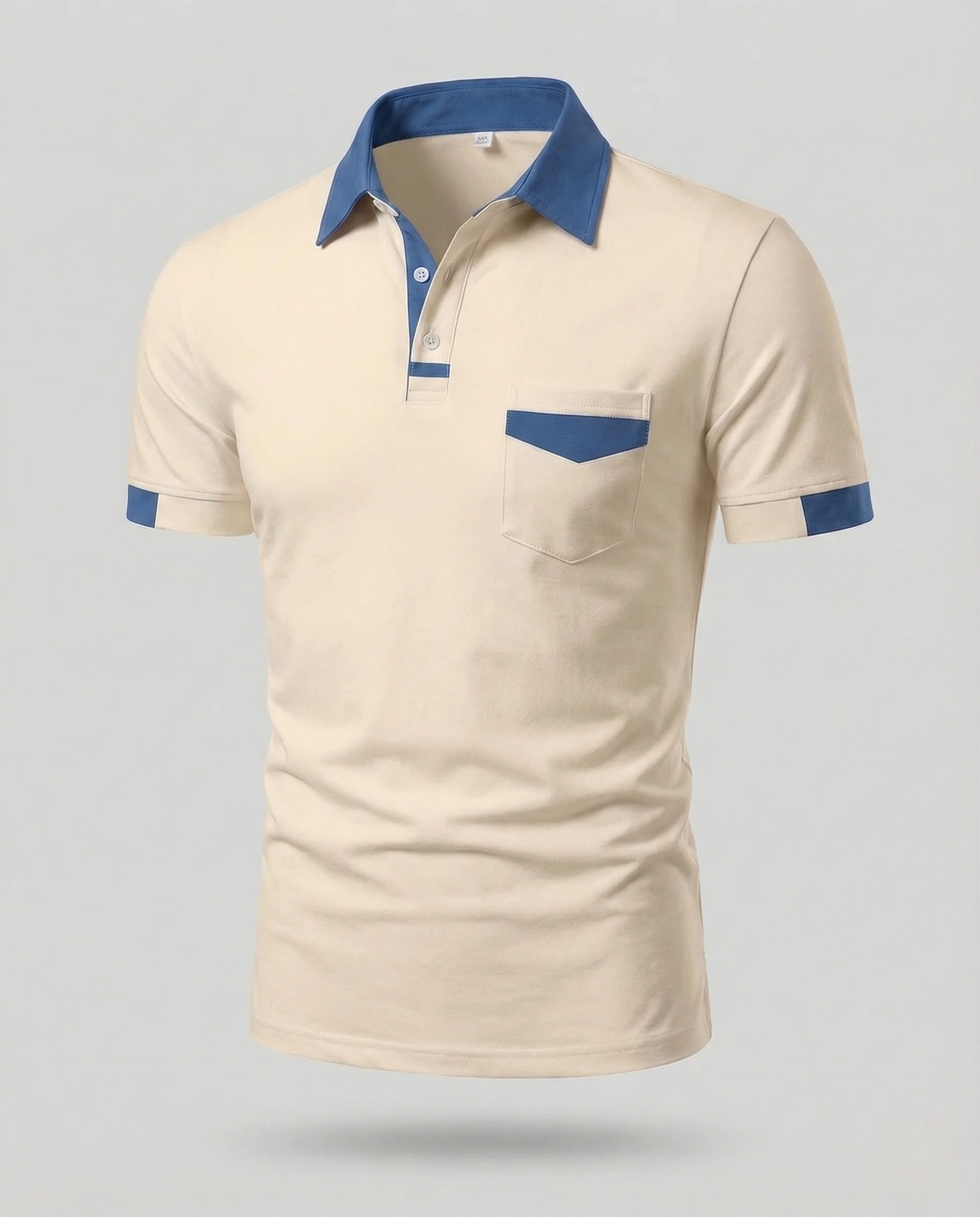 Herren Poloshirt Jersey Kontrastkragen - Image 6