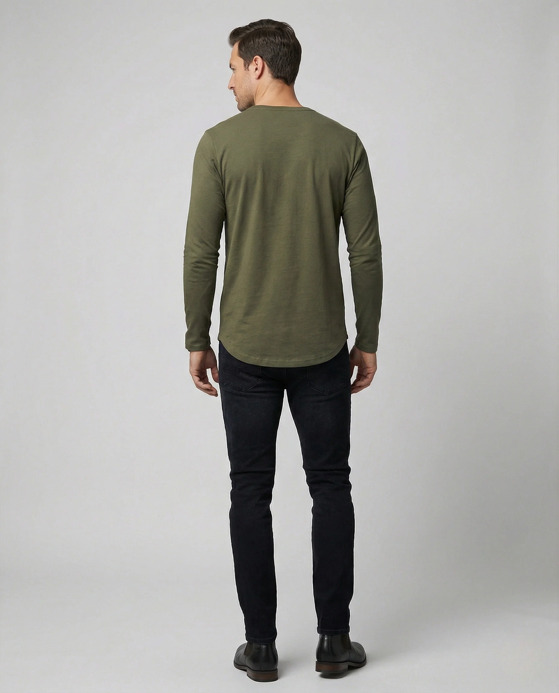 Herren Langarmshirt mit Rundhalsausschnitt - Image 3