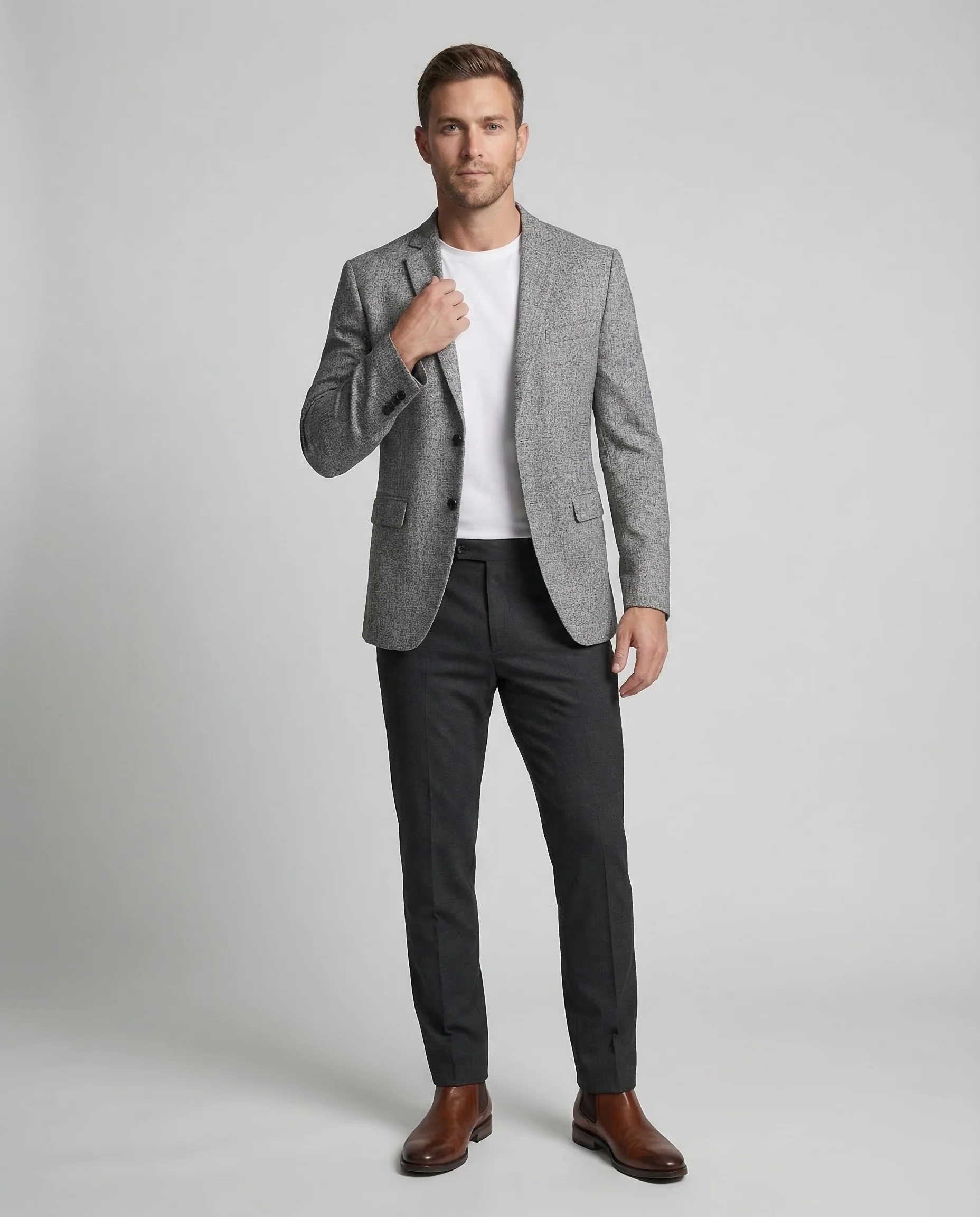 Herren Wollmix Sakko Slim