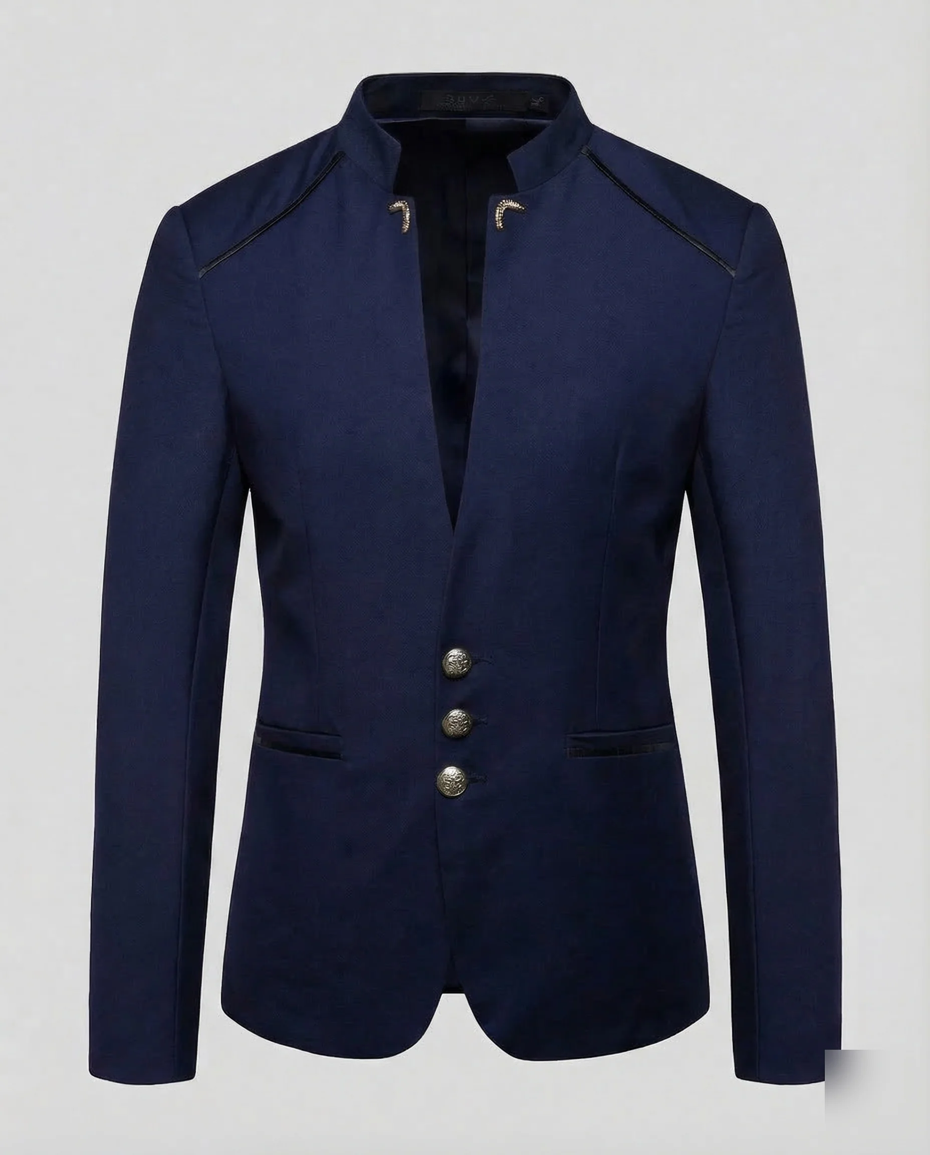 Herren Sakko Stehkragen Slim - Image 7