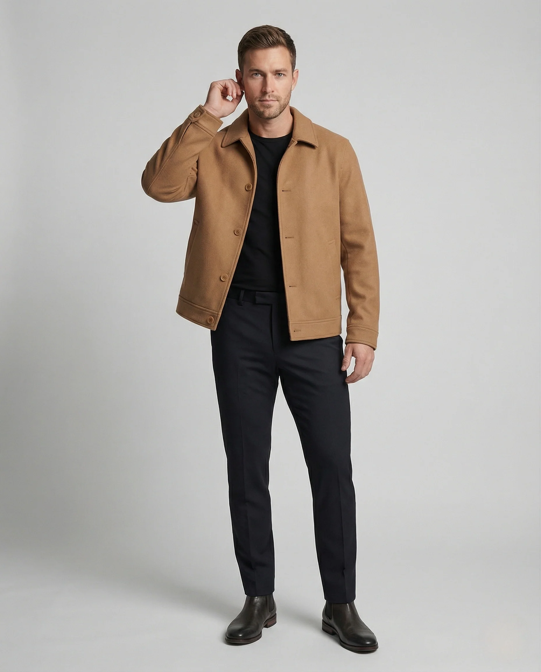 Wollmixmantel Oversize Mit Revers Herren