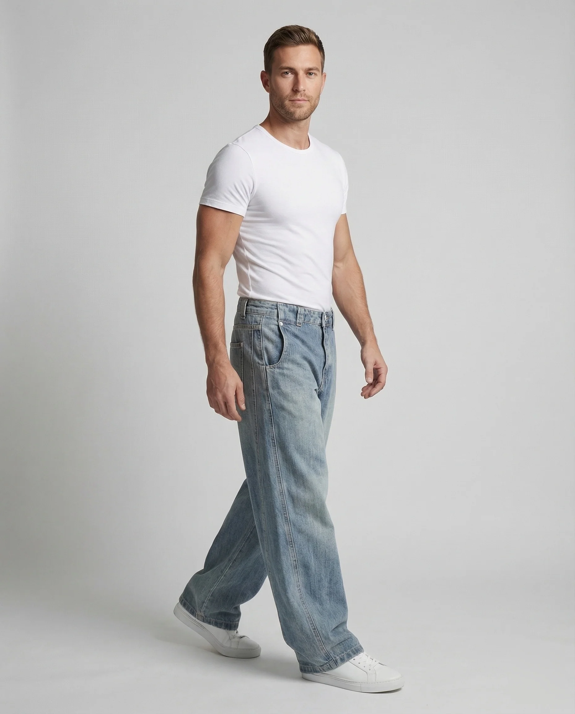 Herren Denim Hose Ultraweit