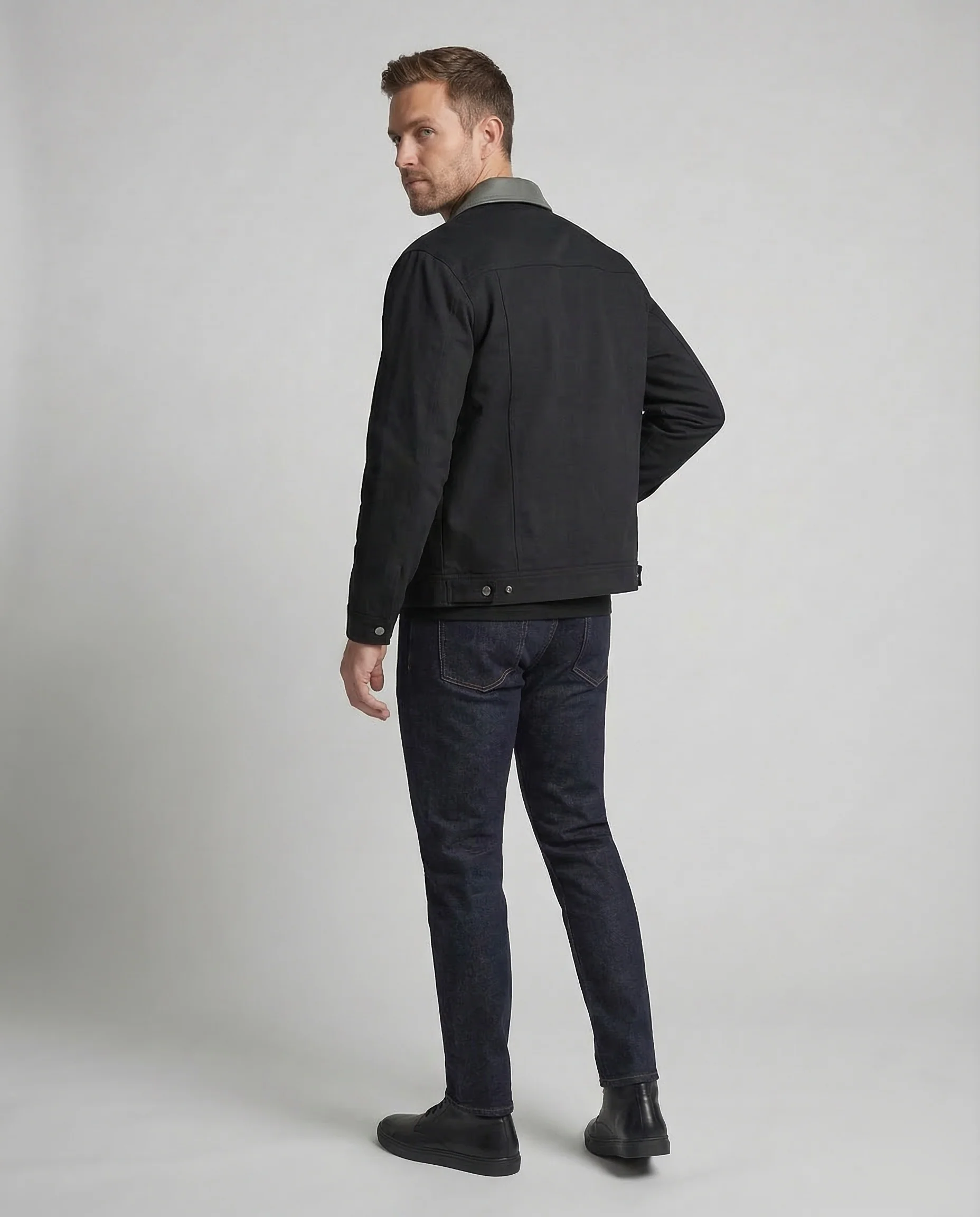 Herren Blouson Urban Lederkragen - Image 4