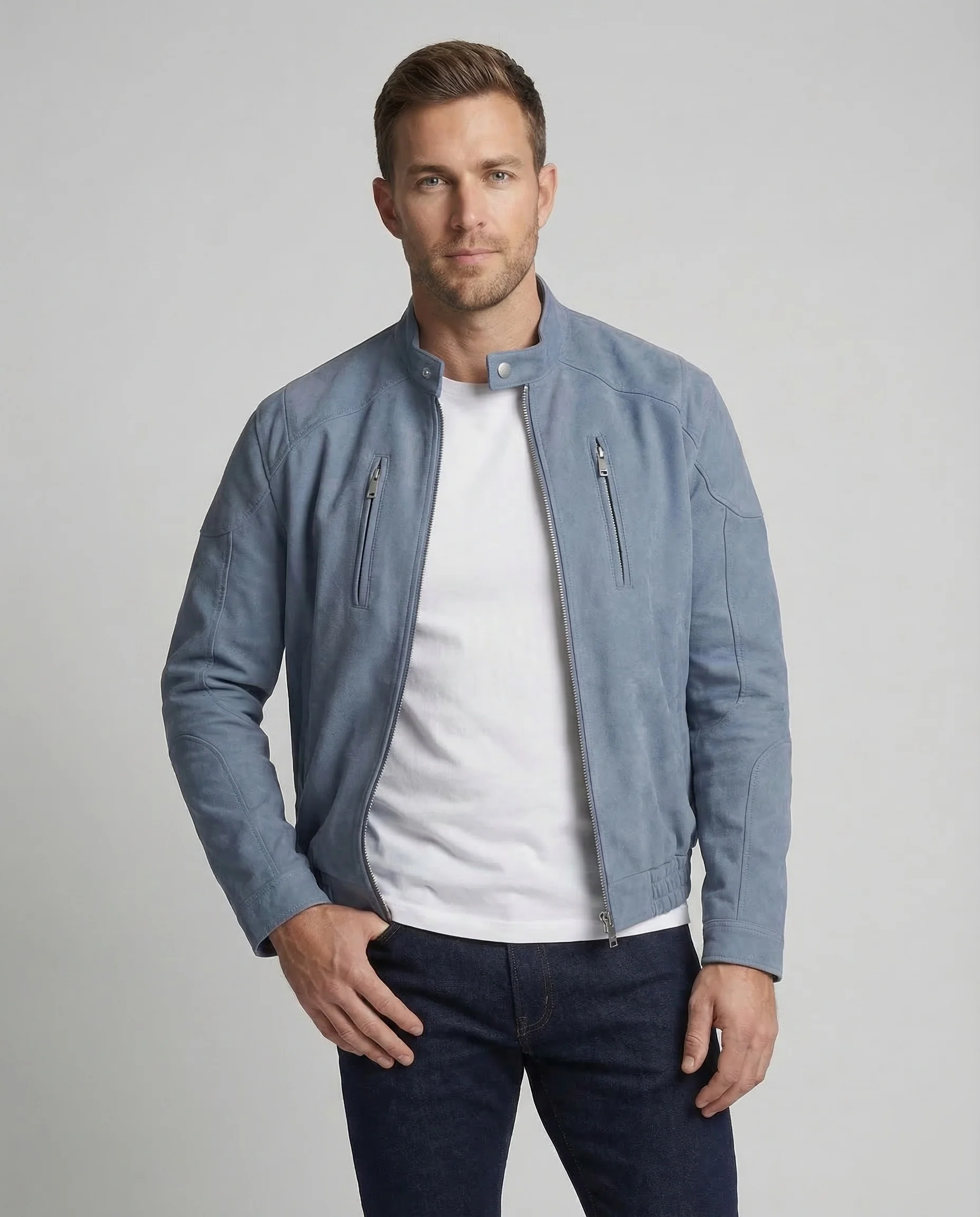 Herren Blouson Kurz Stehkragen - Image 2