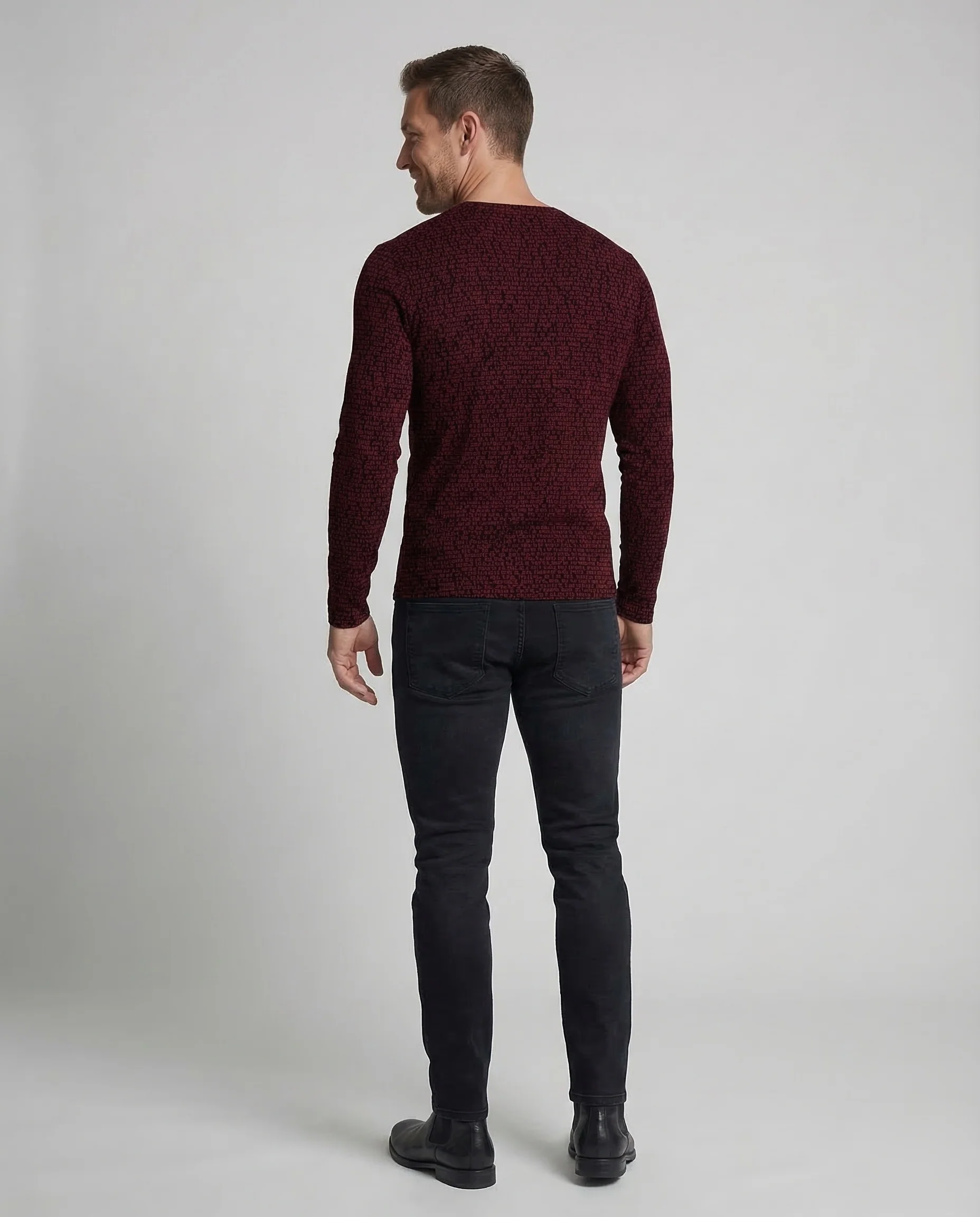 Herren Langarmshirt Print - Image 4