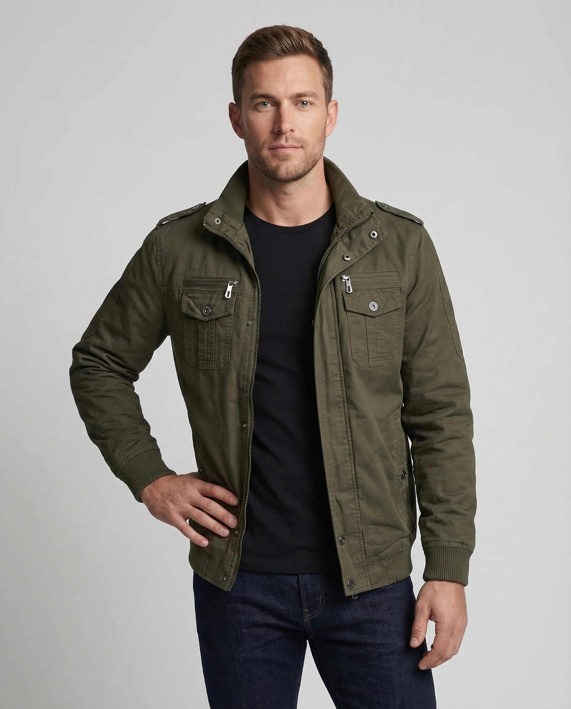 Herren Feldjacke Utility mit Schulterklappen - Image 2