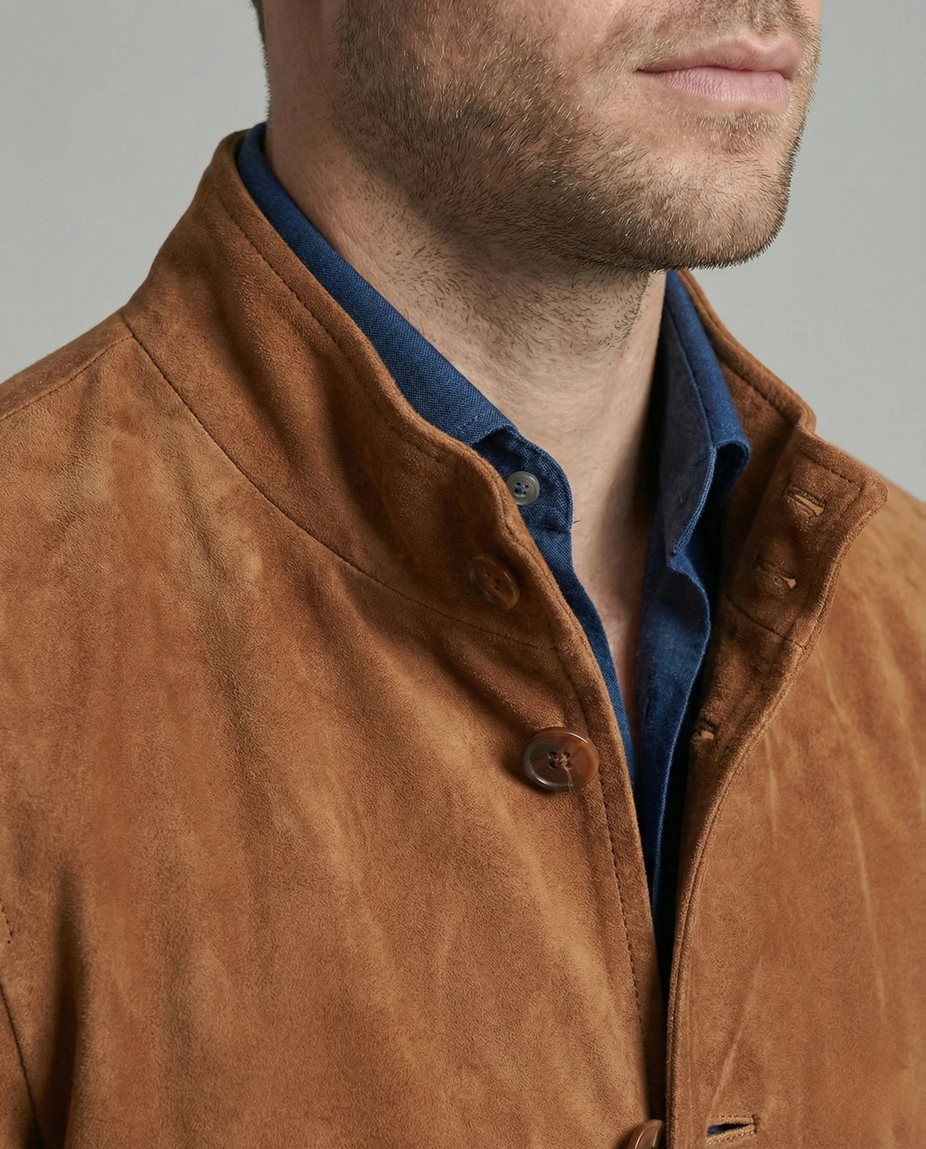 Freizeitkleidung Herren Velours Harrington - Image 3
