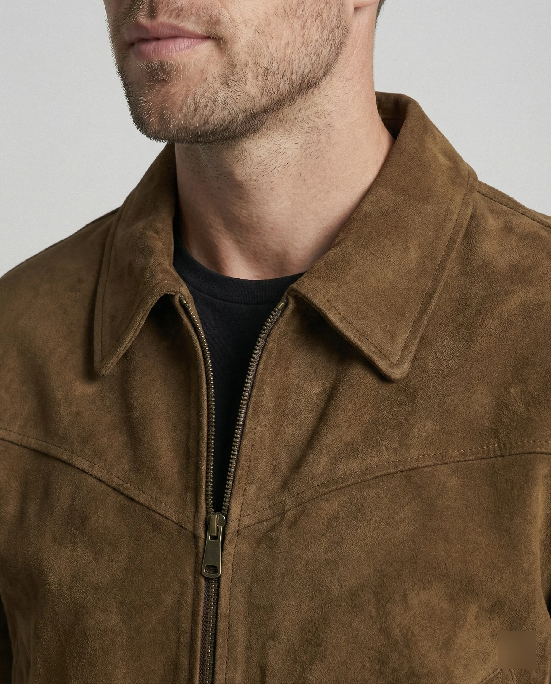 Herren Bomberjacke Veloursleder - Image 4