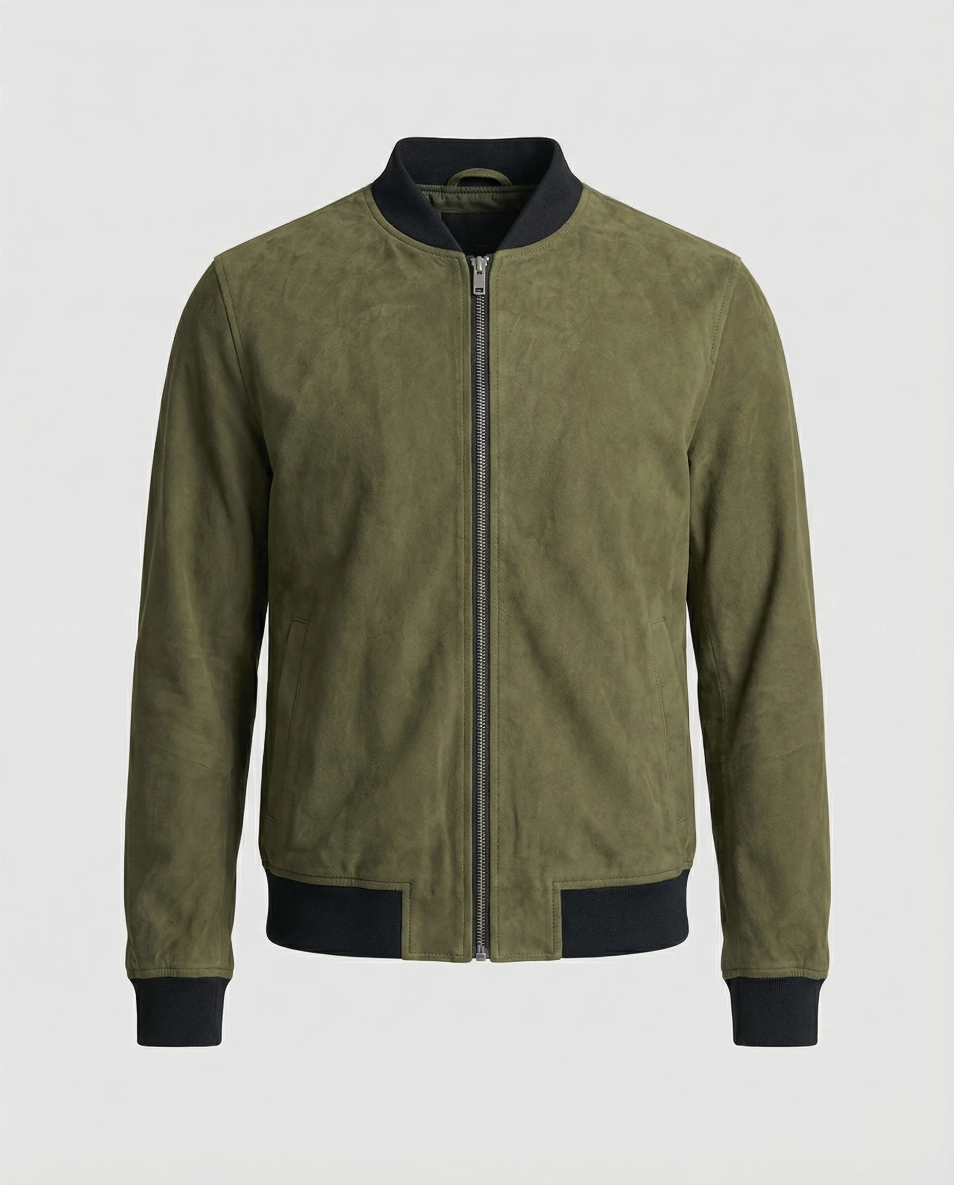 Freizeitkleidung Herren Velours Bomberjacke - Image 2
