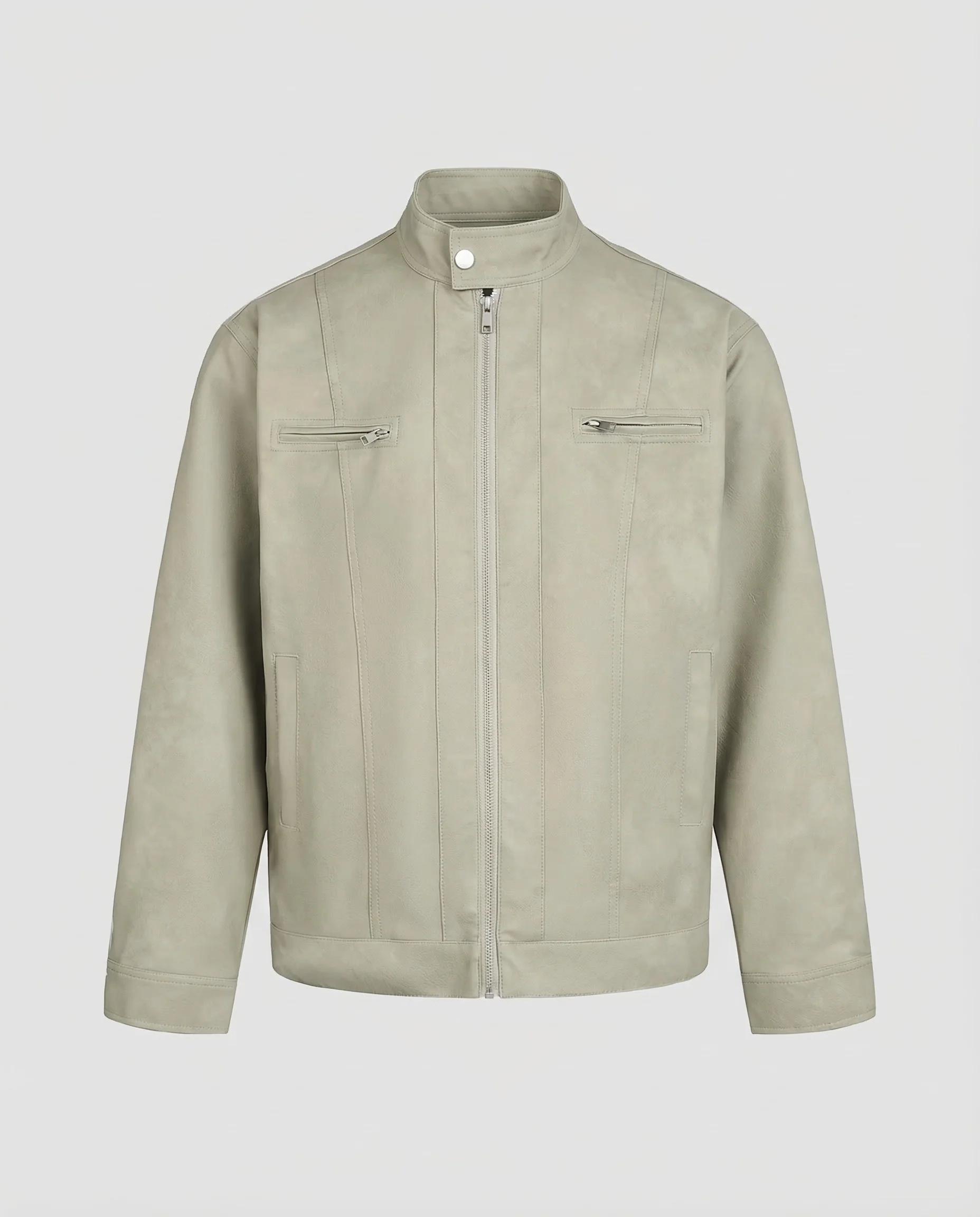 Herren Velourslederjacke Stehkragen - Image 5
