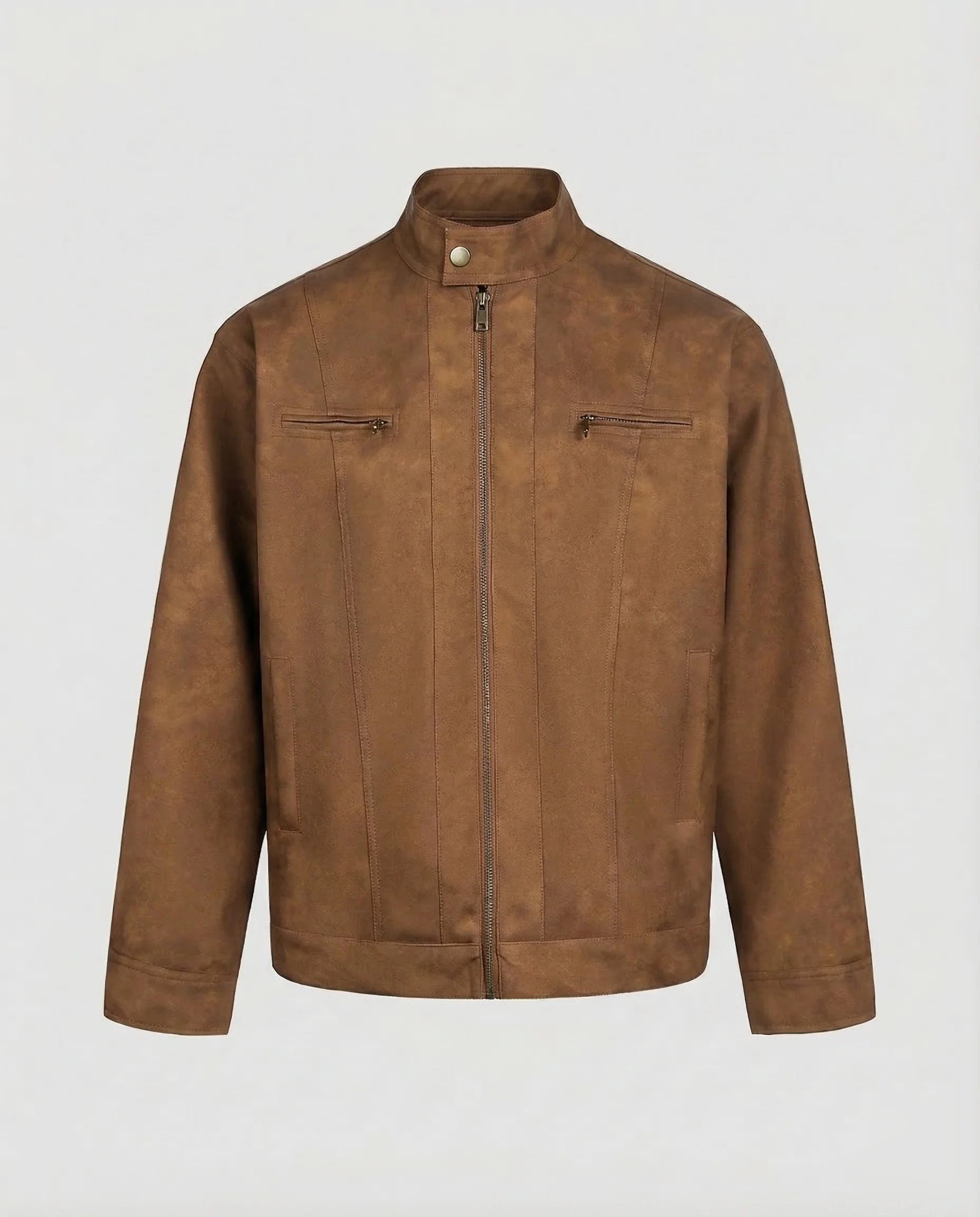 Herren Velourslederjacke Stehkragen - Image 6