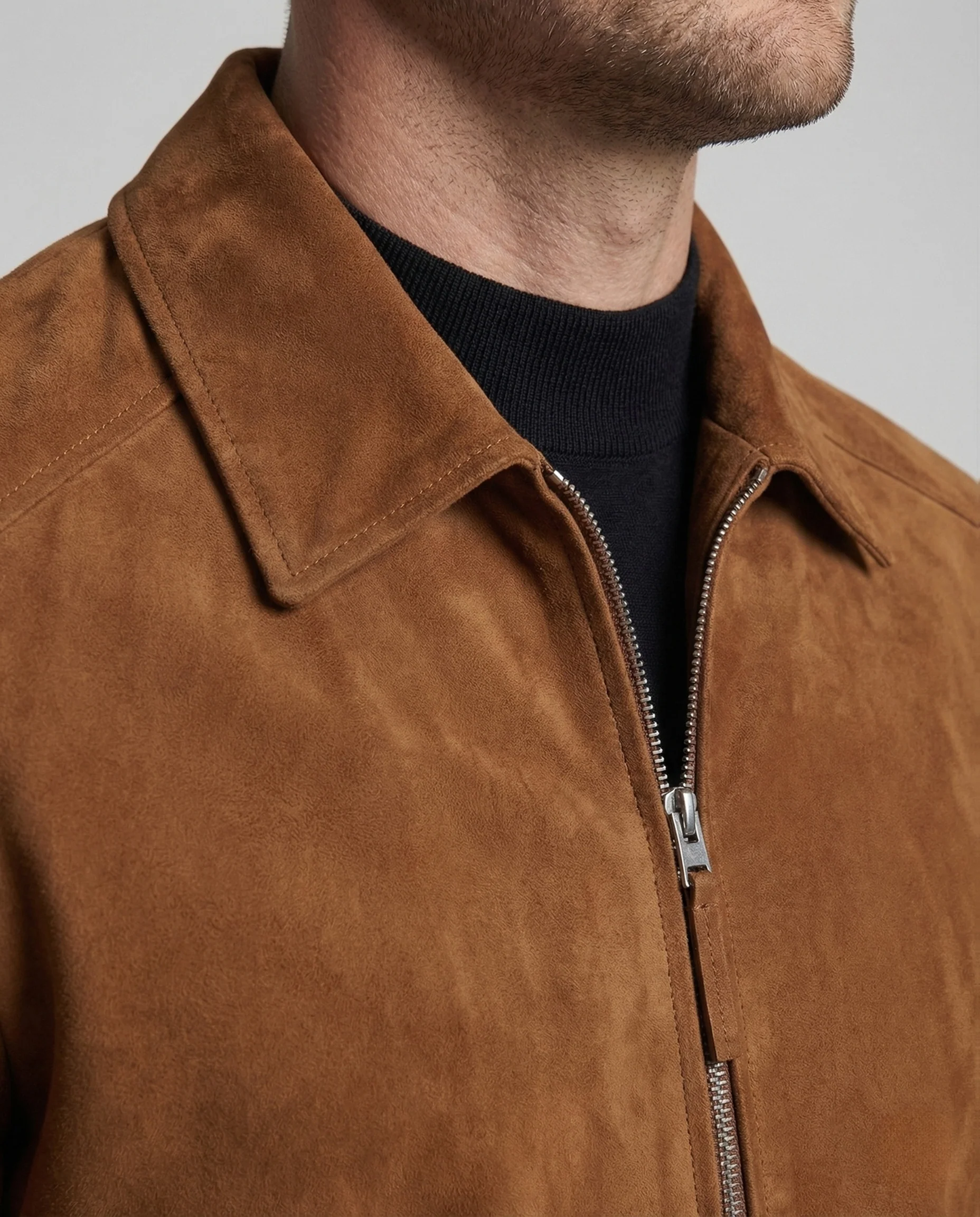Herren Velours Bomberjacke Klassisch - Image 3