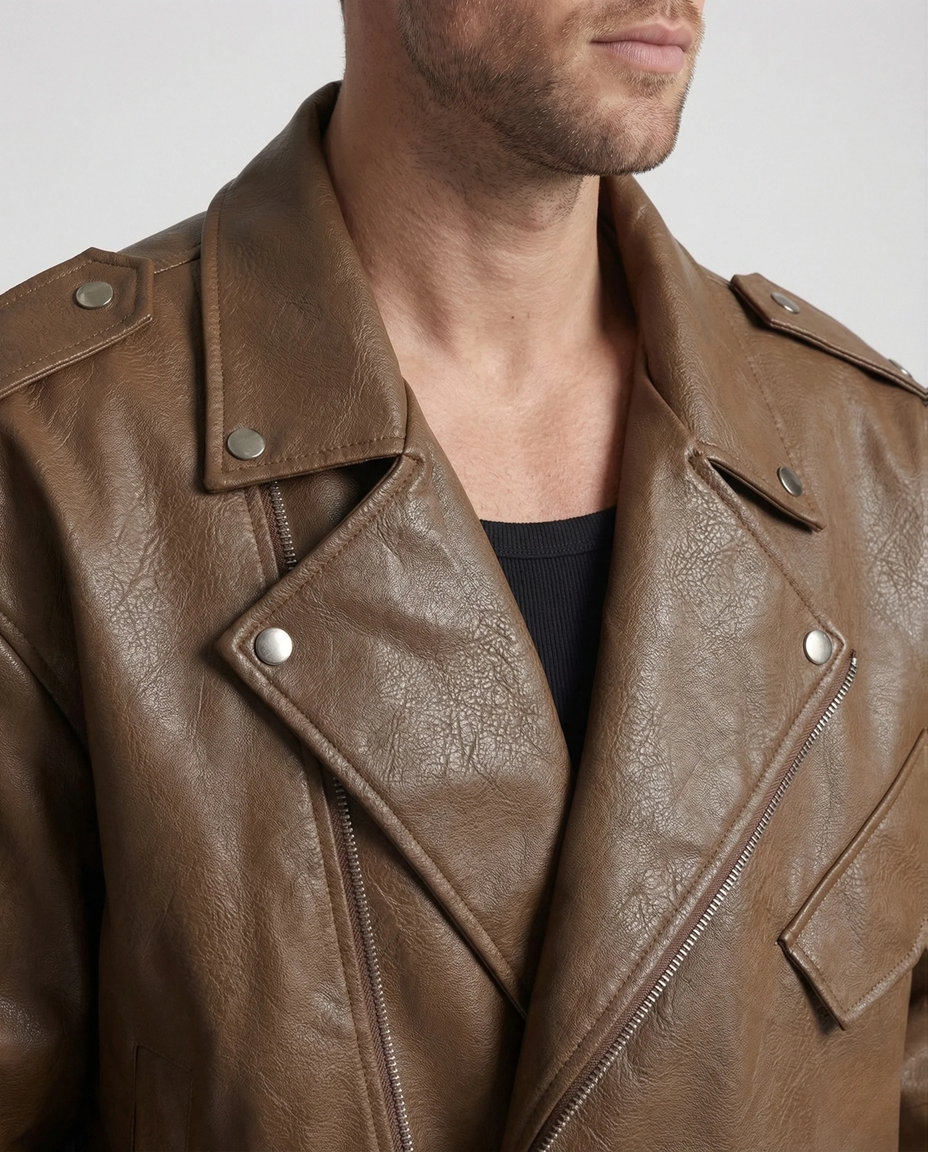 Herren Statement Bikerjacke - Image 3