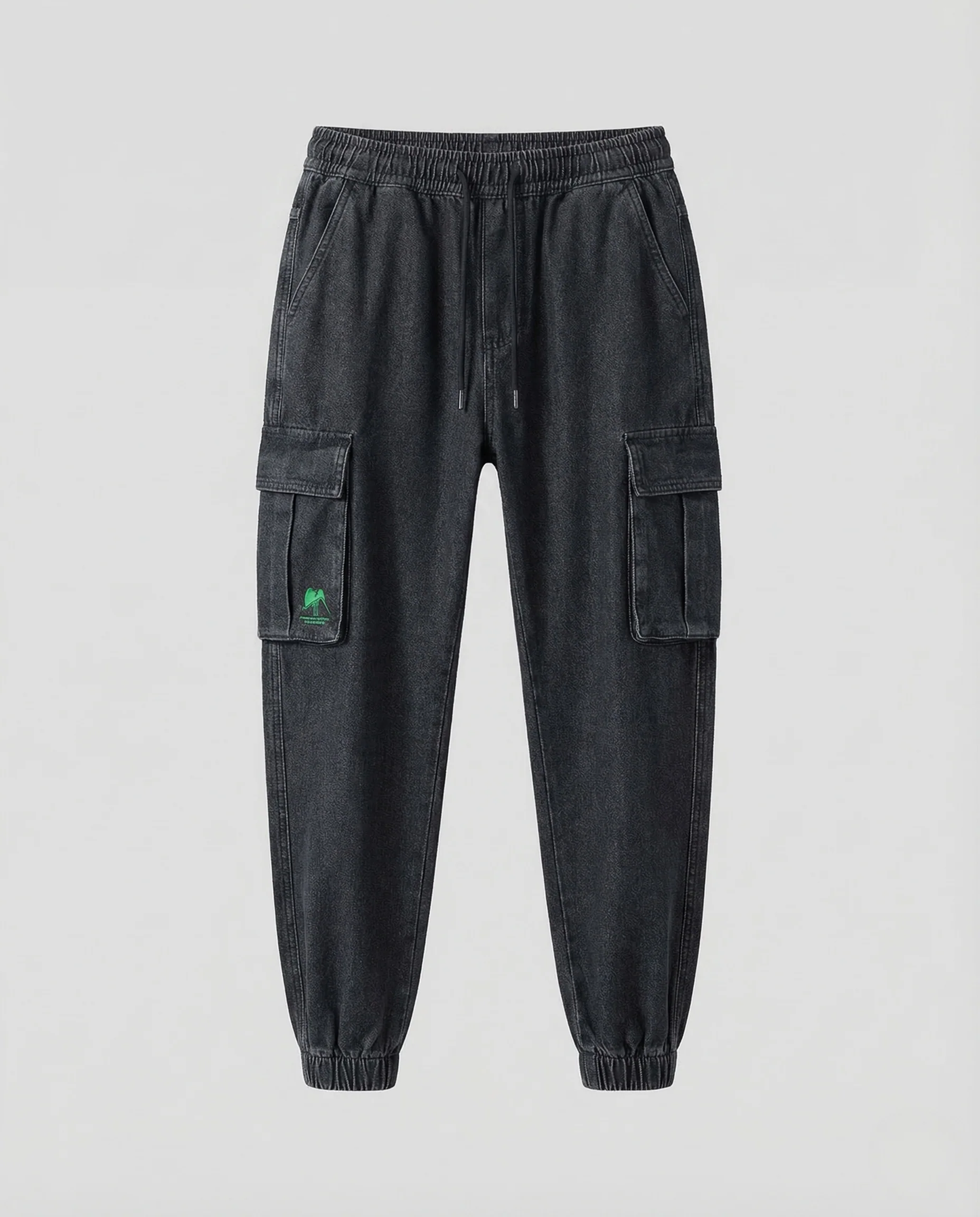 Herren Denim Jogginghose Weit Elastischer Bund - Image 5