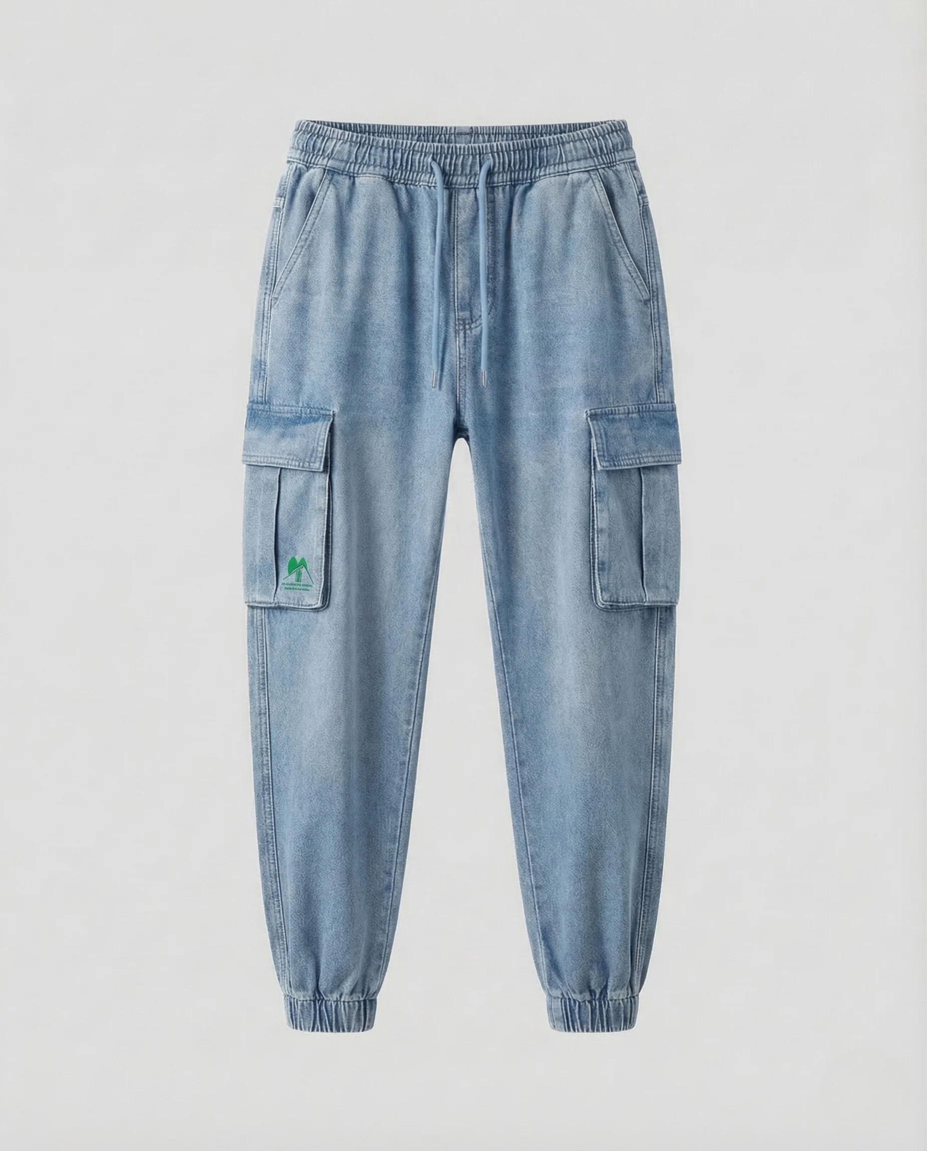Herren Denim Jogginghose Weit Elastischer Bund - Image 6