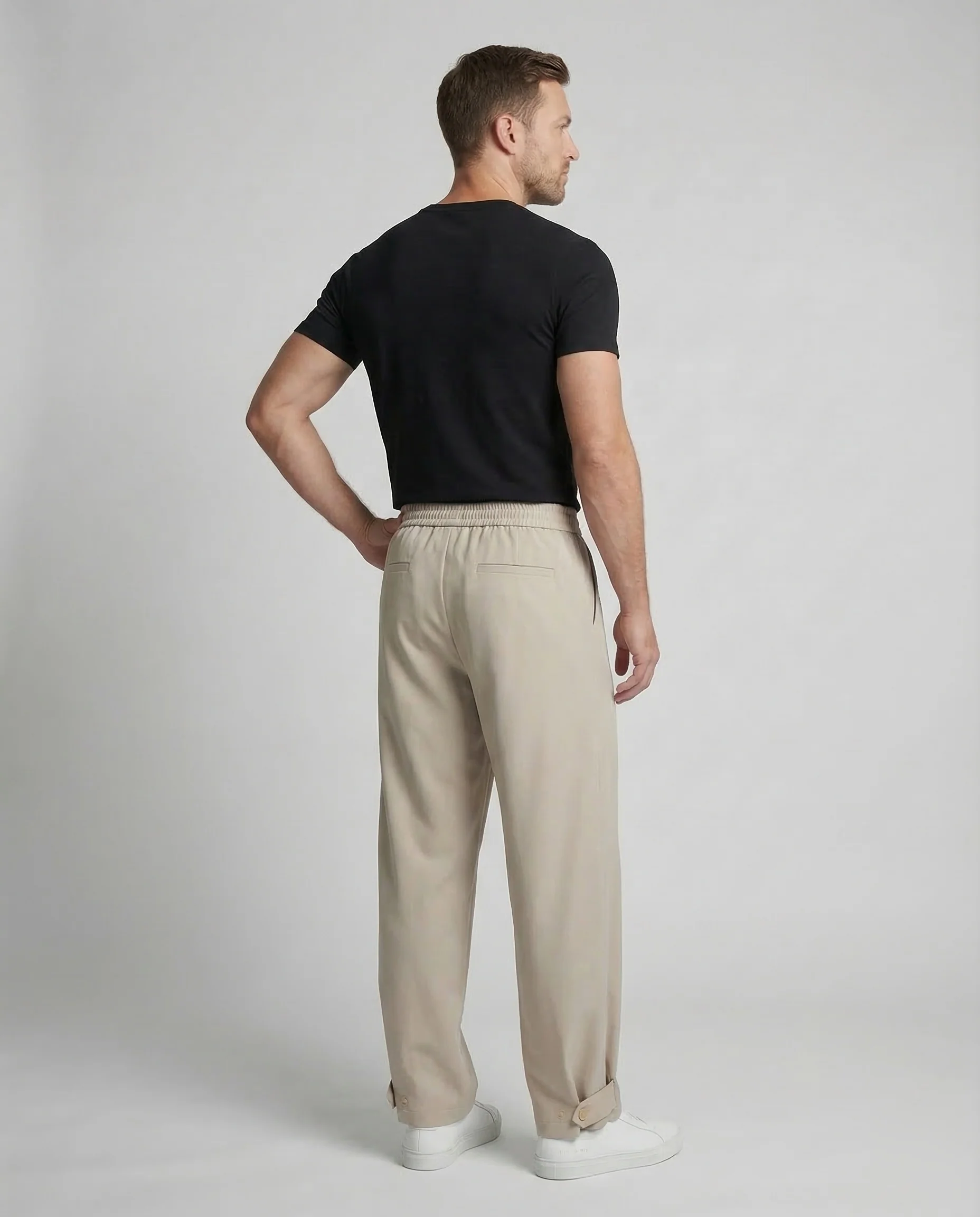 Herren Stoffhose Weit Bügelfalte - Image 4