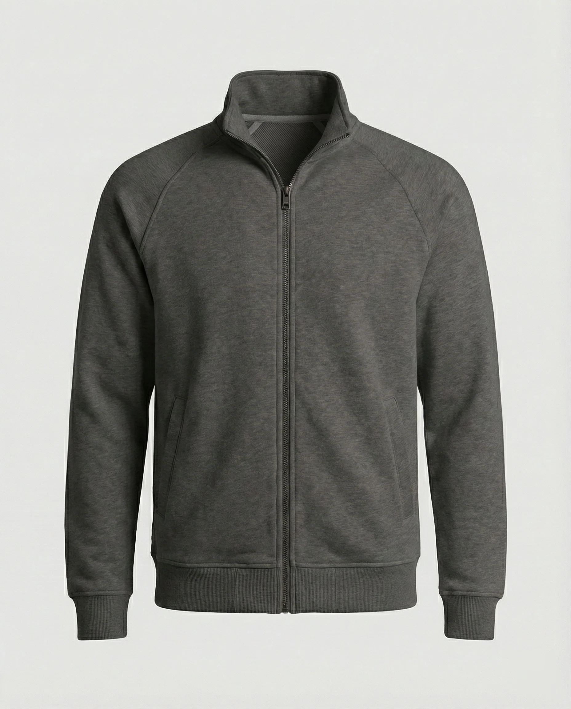 Herren weit geschnittene Sweatjacke mit Stehkragen und durchgehendem Reißverschluss Heidi-Mode - Image 7