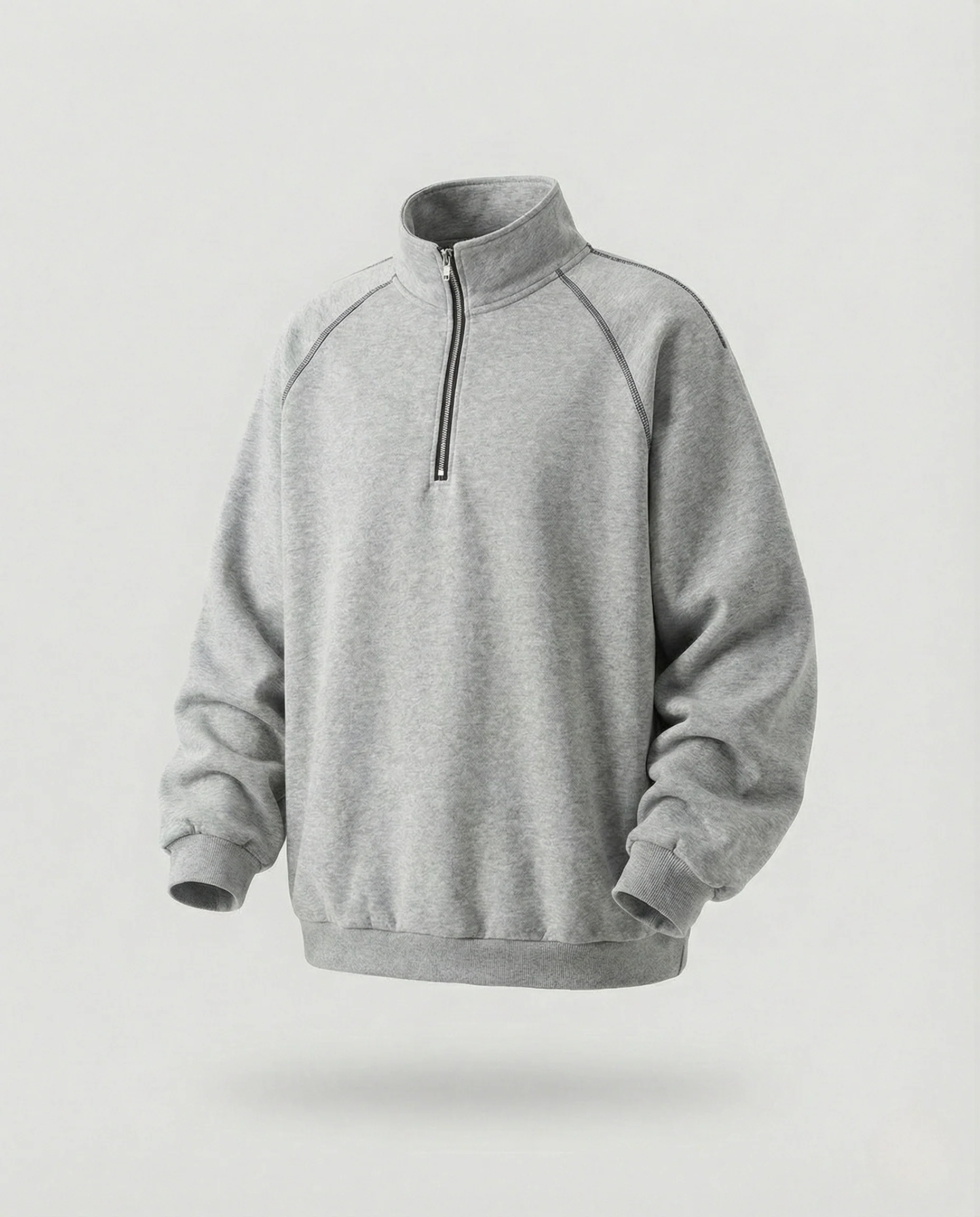 Sweatshirt Weit Mit Halbzip Herren - Image 5