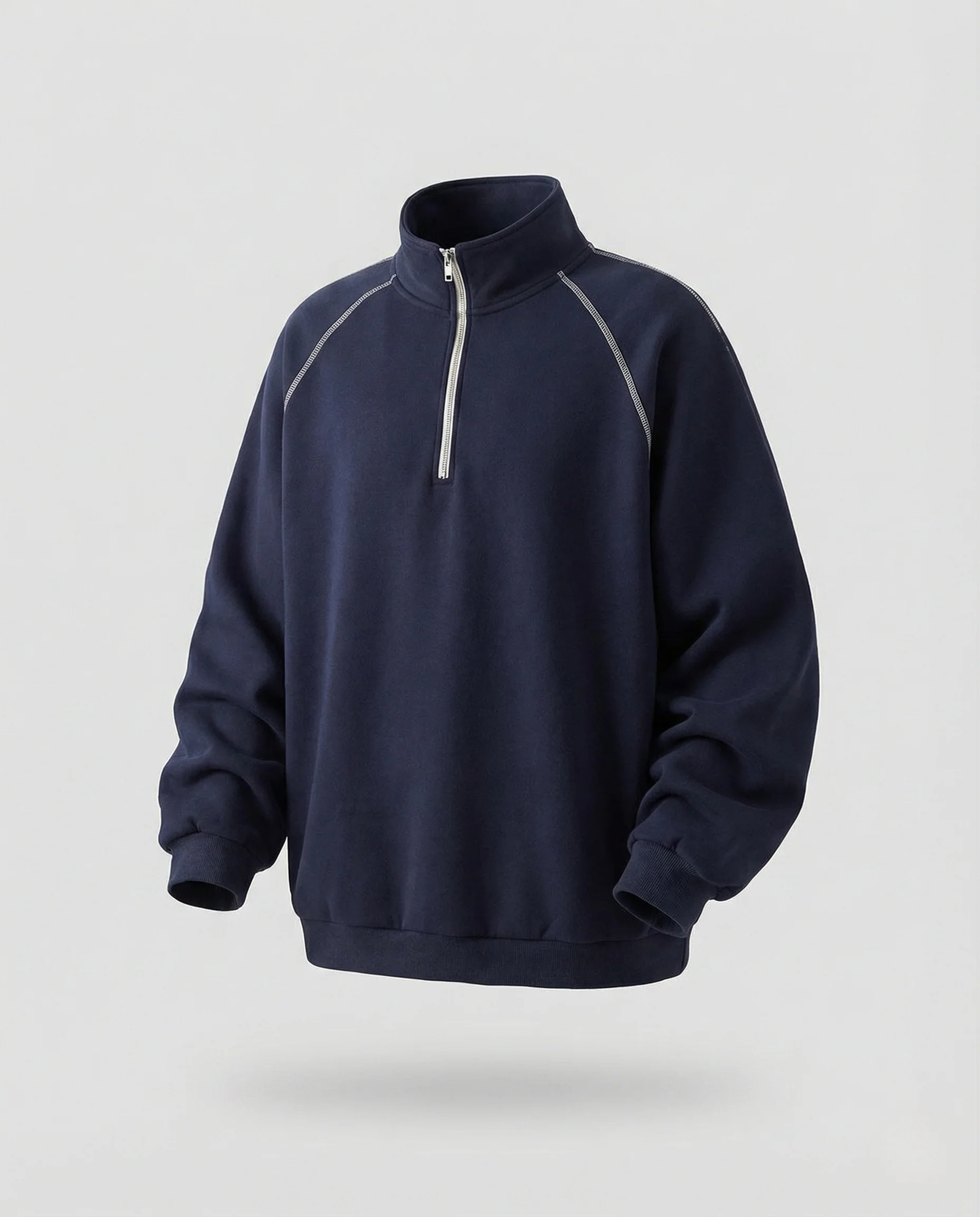 Sweatshirt Weit Mit Halbzip Herren - Image 6