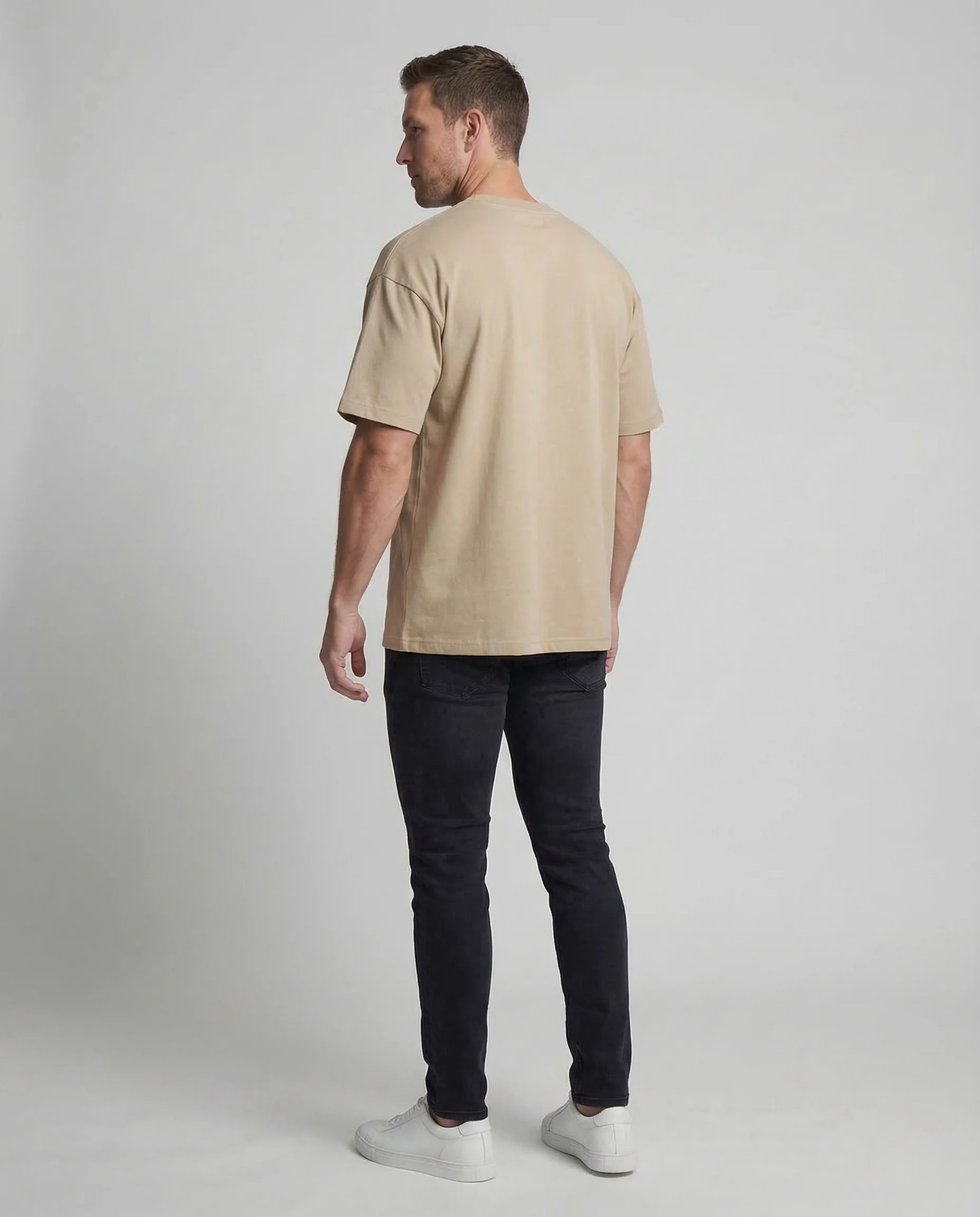Herren T Shirt Oversize Baumwollmix - Image 4