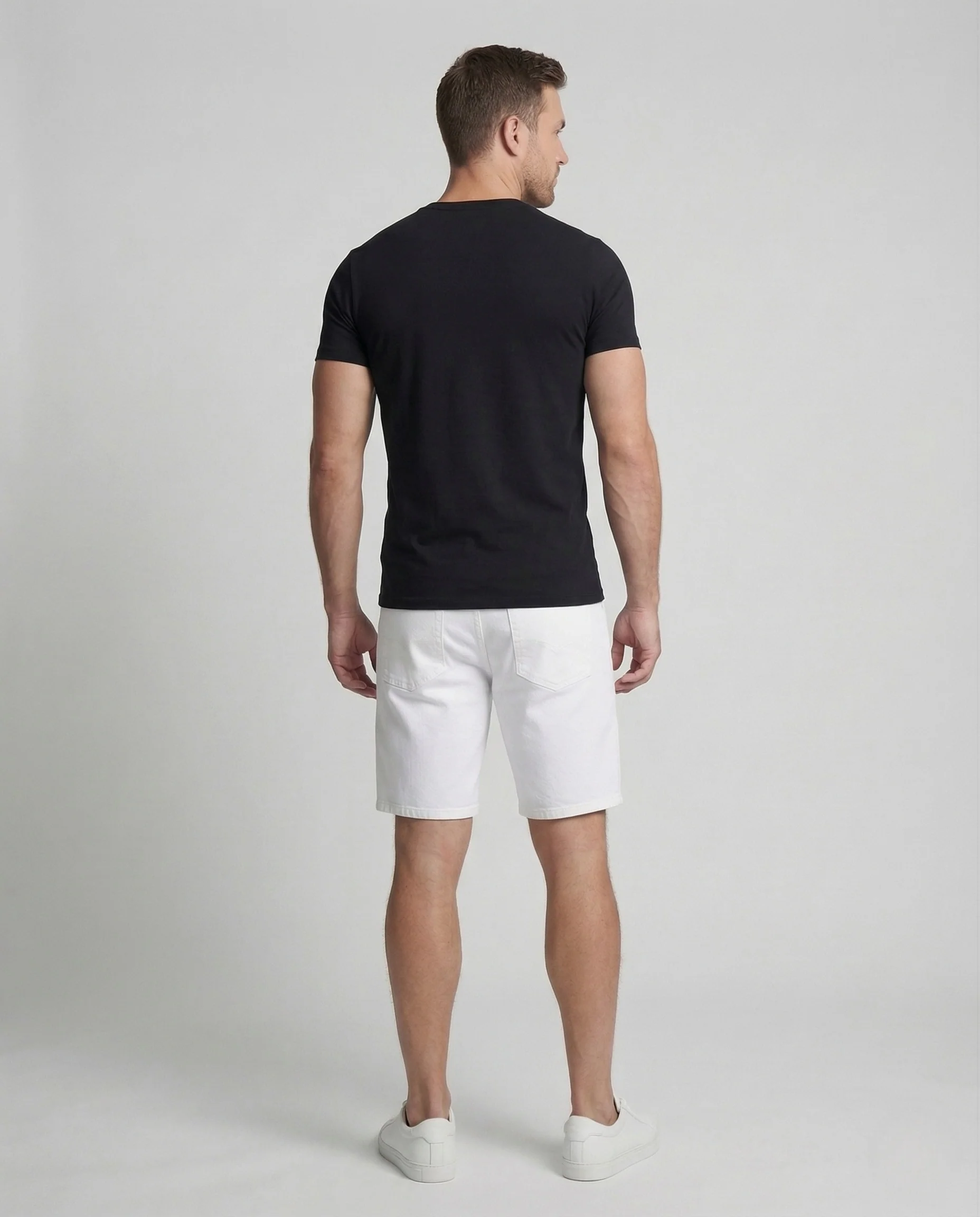 Herren Baggy Denim Bermuda mit weitem Bein - Image 3