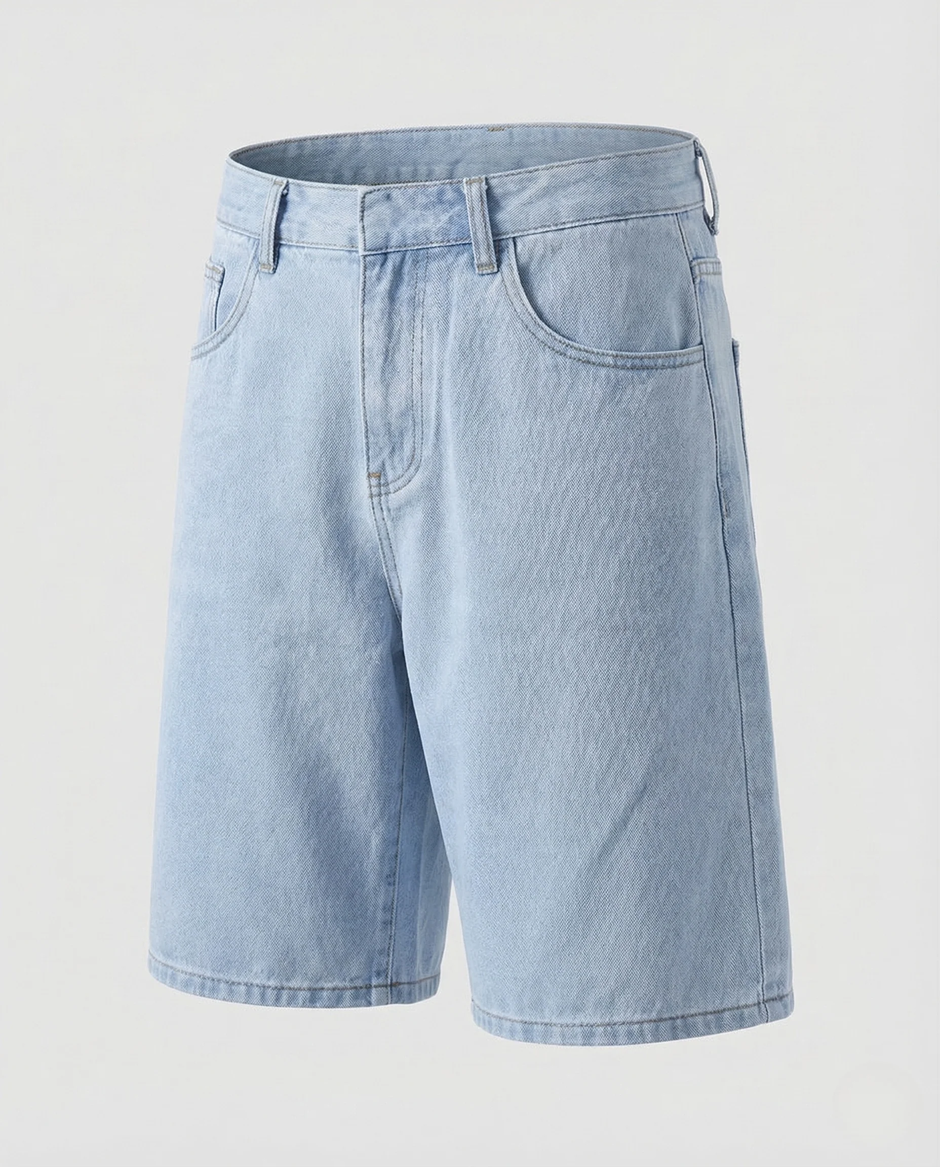 Herren Baggy Denim Bermuda mit weitem Bein - Image 6