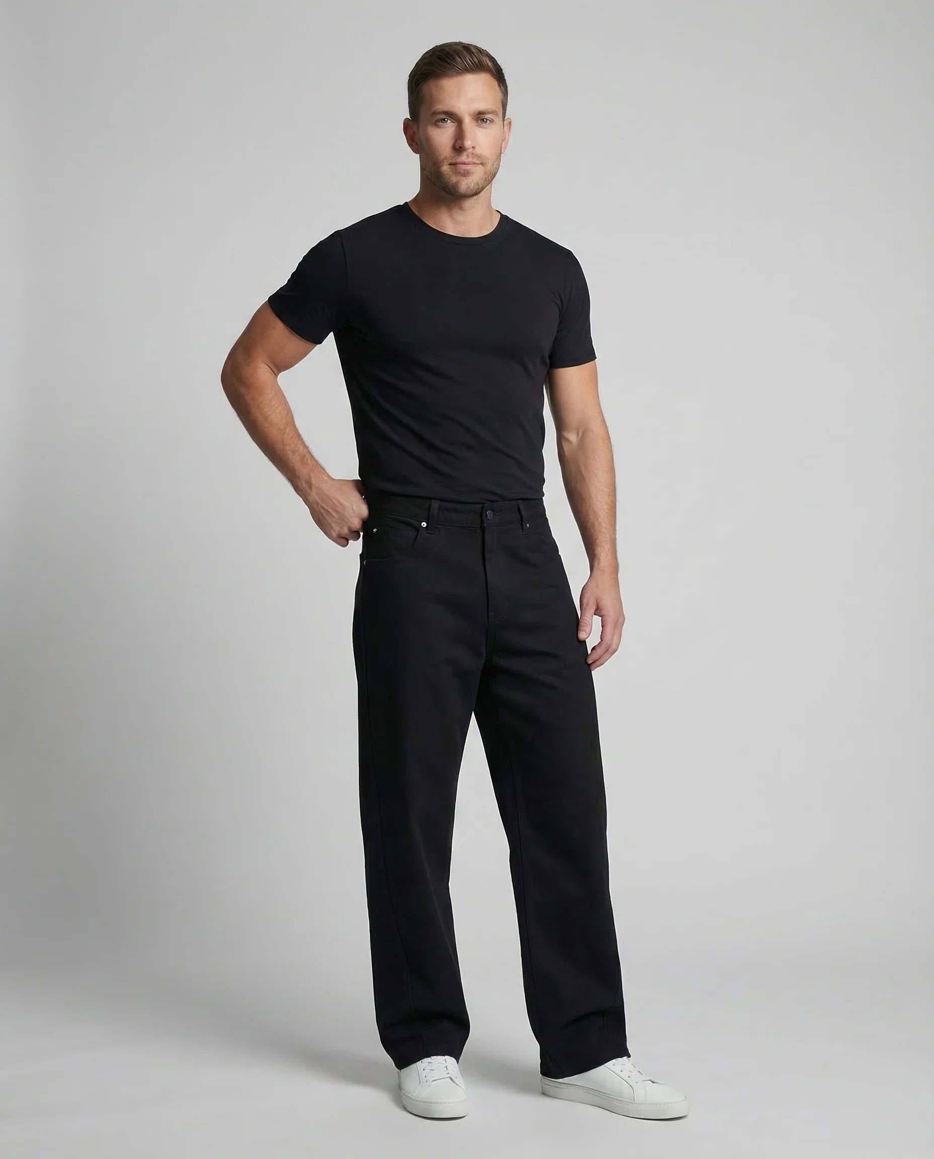 Herren Baggy Hose Baumwolle