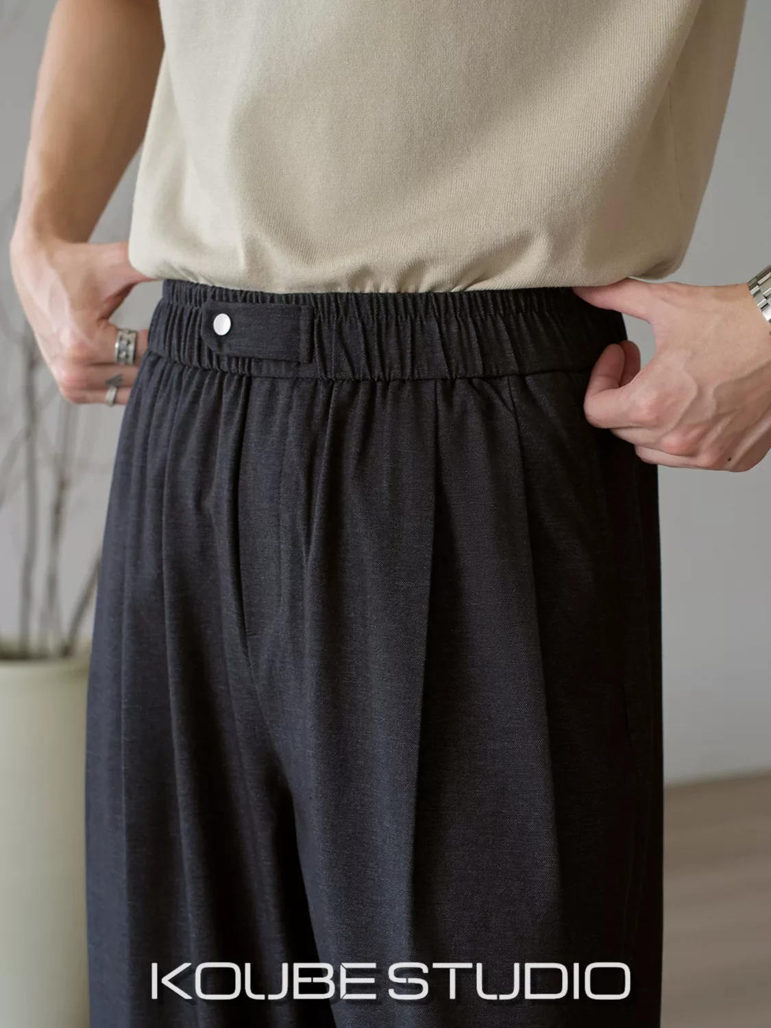 Herren Bundfaltenhose Weit - Image 5