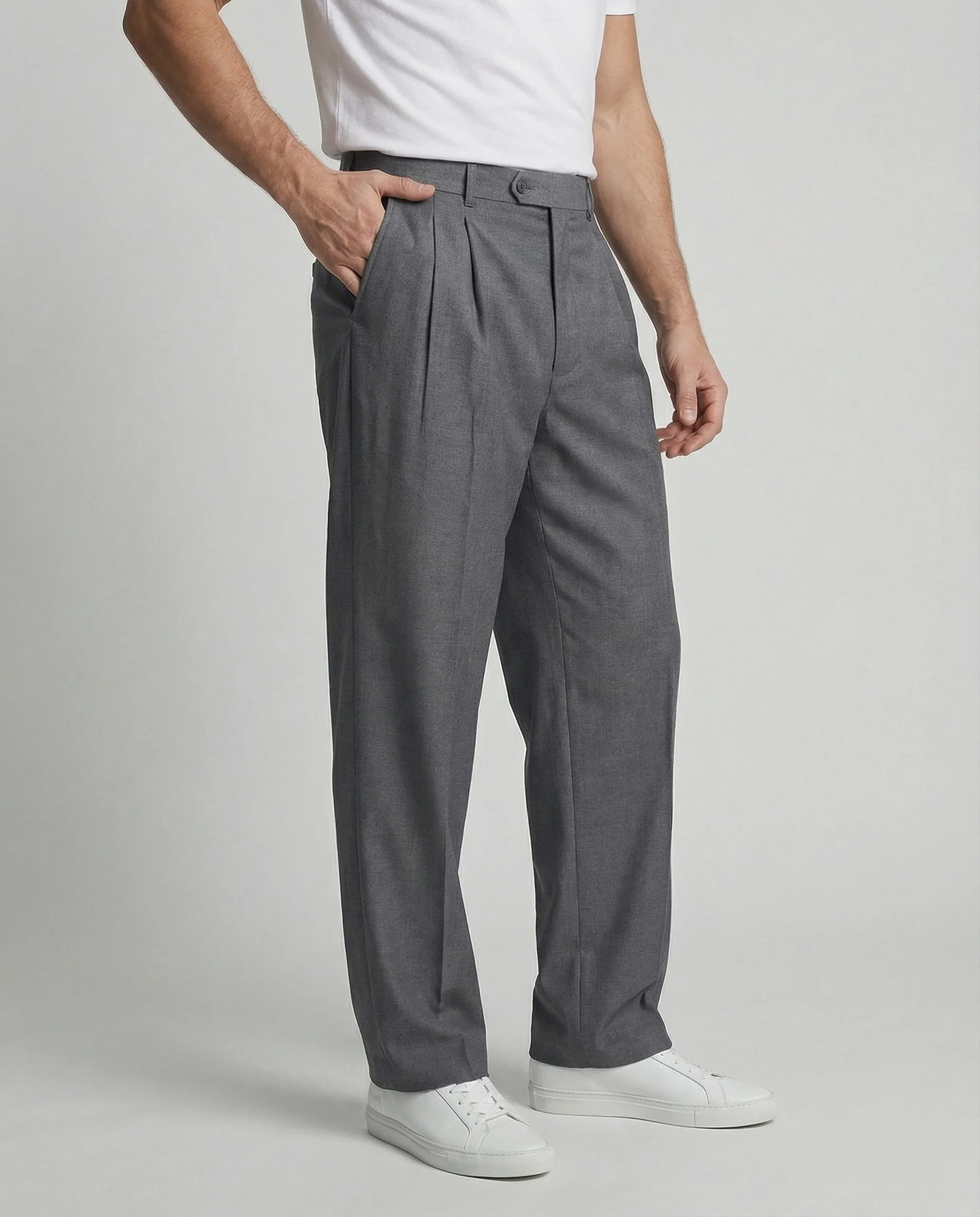 Freizeitkleidung Herren Bundfaltenhose Weit - Image 6