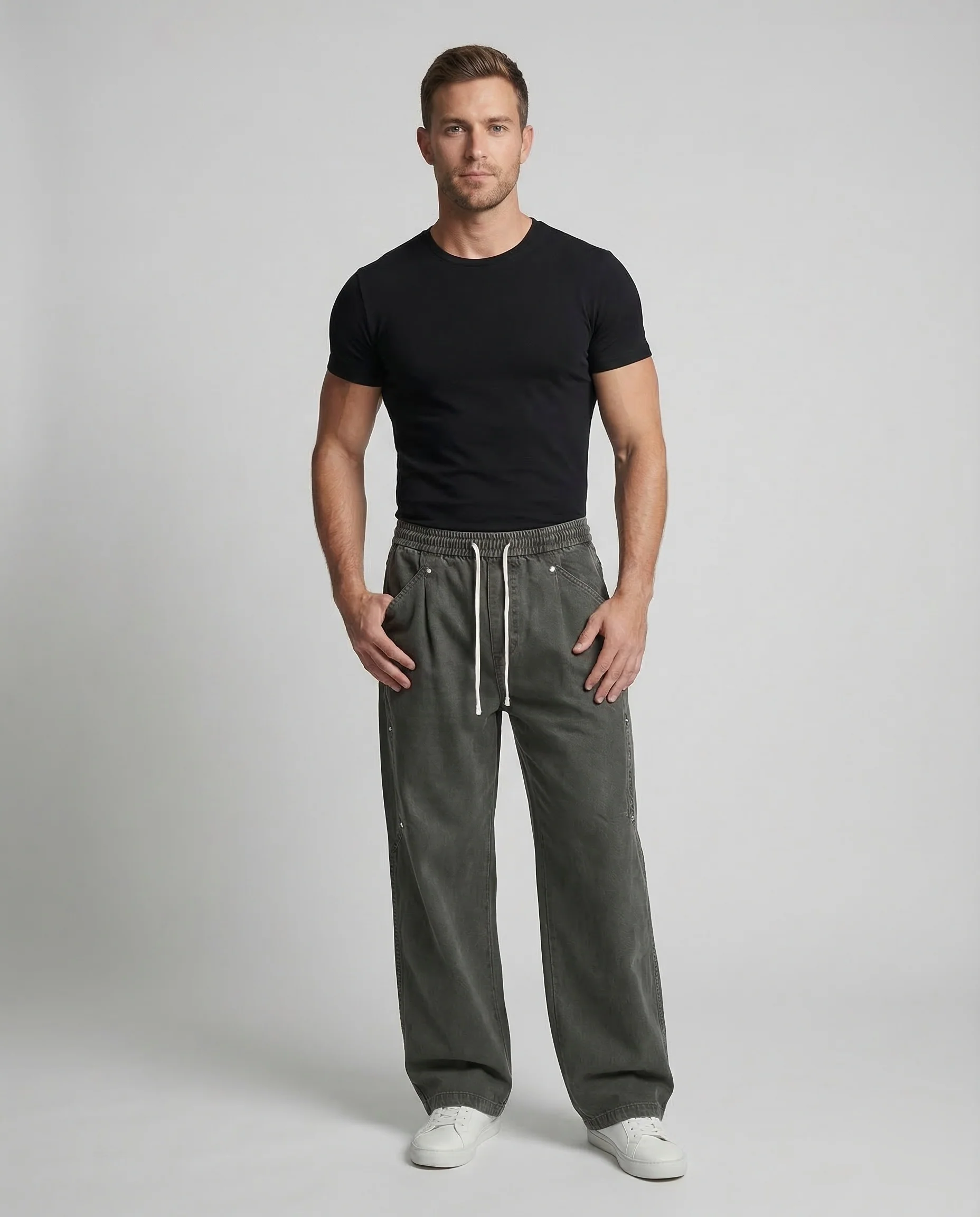 Herren Cargo Jeans Weit