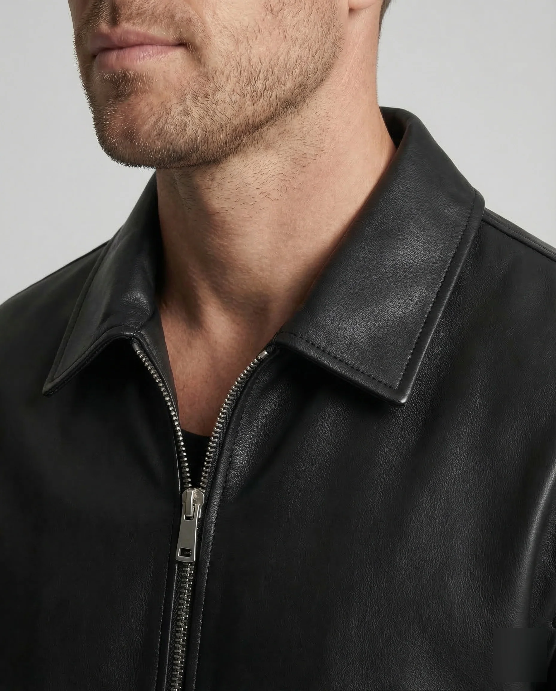 Herren Lederoptik Blouson Weit - Image 3